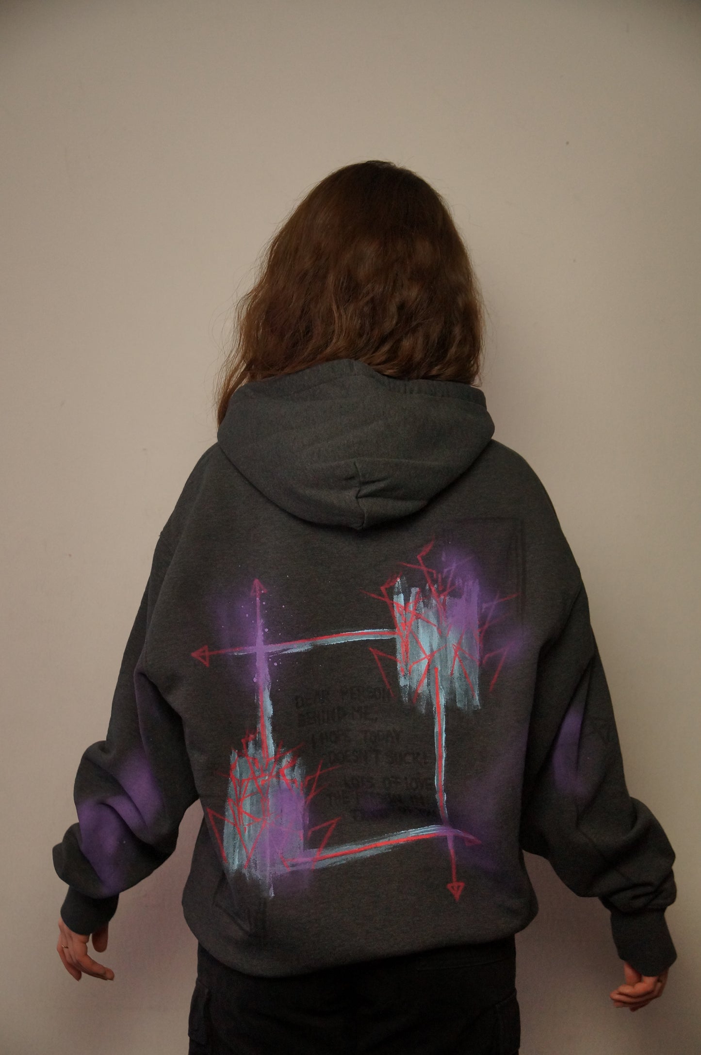 Handbemalter Hoodie aus Bio-Baumwolle | Nr.197