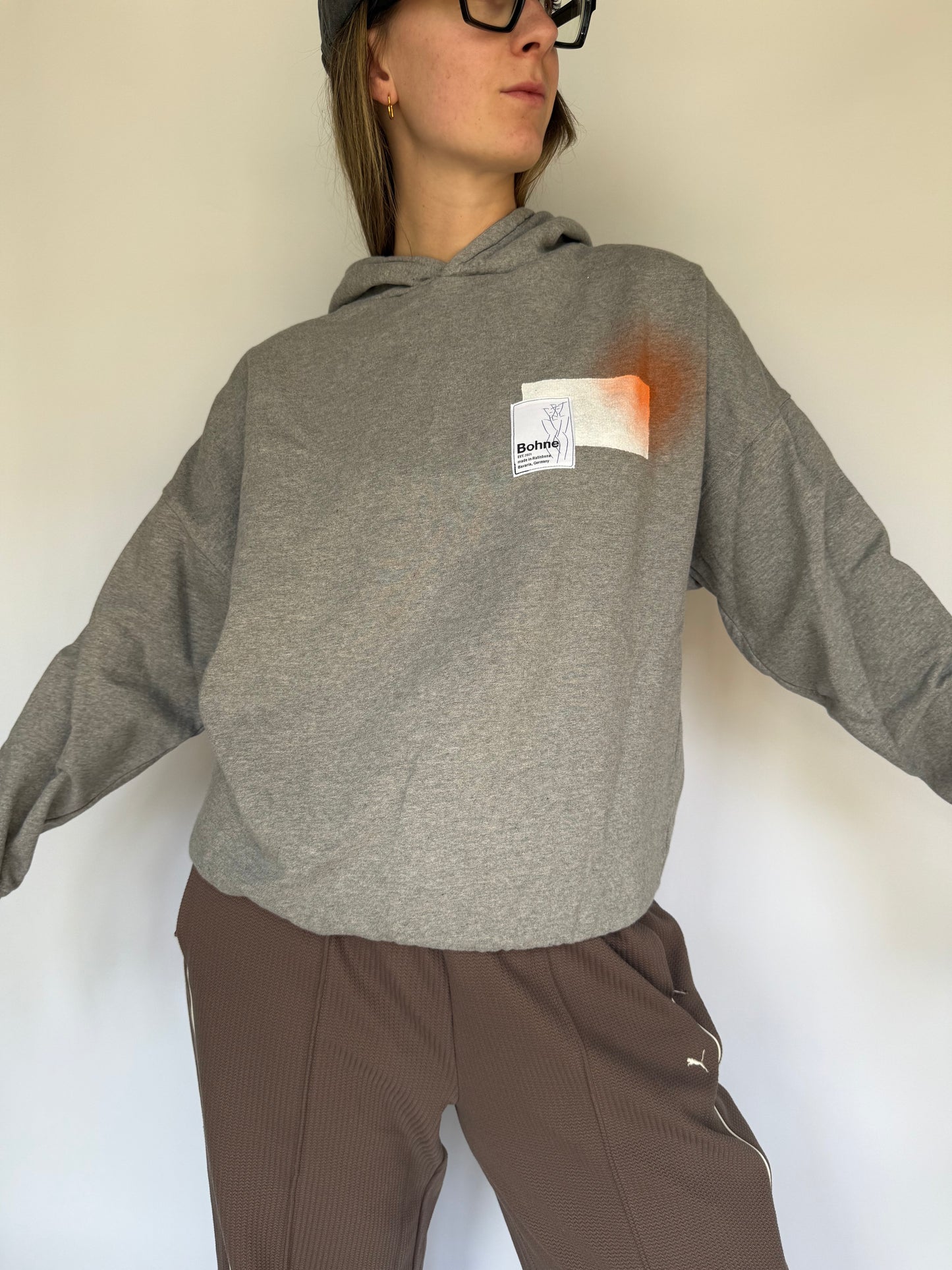 Handbemalter Hoodie aus Bio-Baumwolle | Nr.211