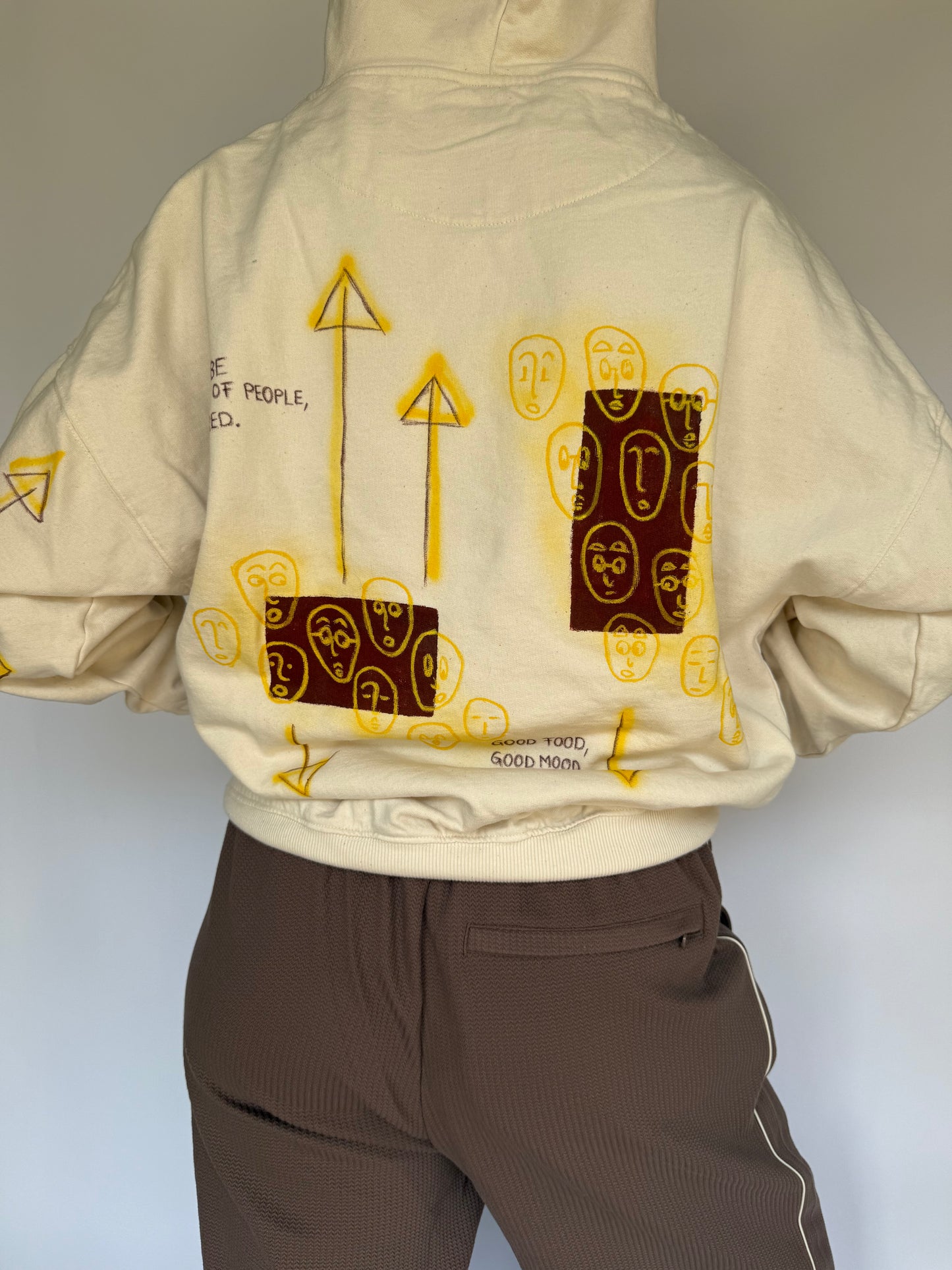 Handbemalter Hoodie aus Bio-Baumwolle | Nr.213
