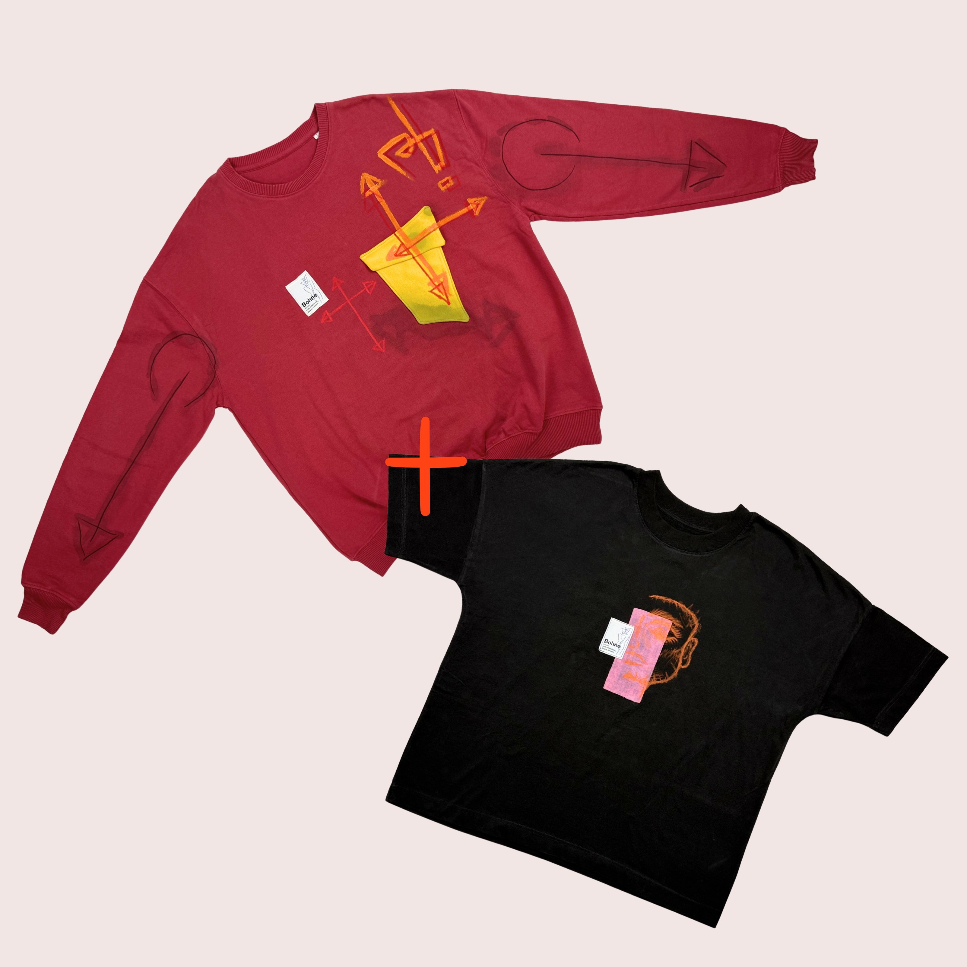 Artwear Set | Sweatshirt & T-Shirt zum Vorteilspreis | L