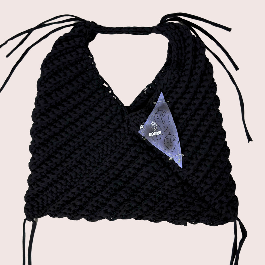 TRIA Midnight XL | handgehäkelte Tasche aus Recyclinggarn