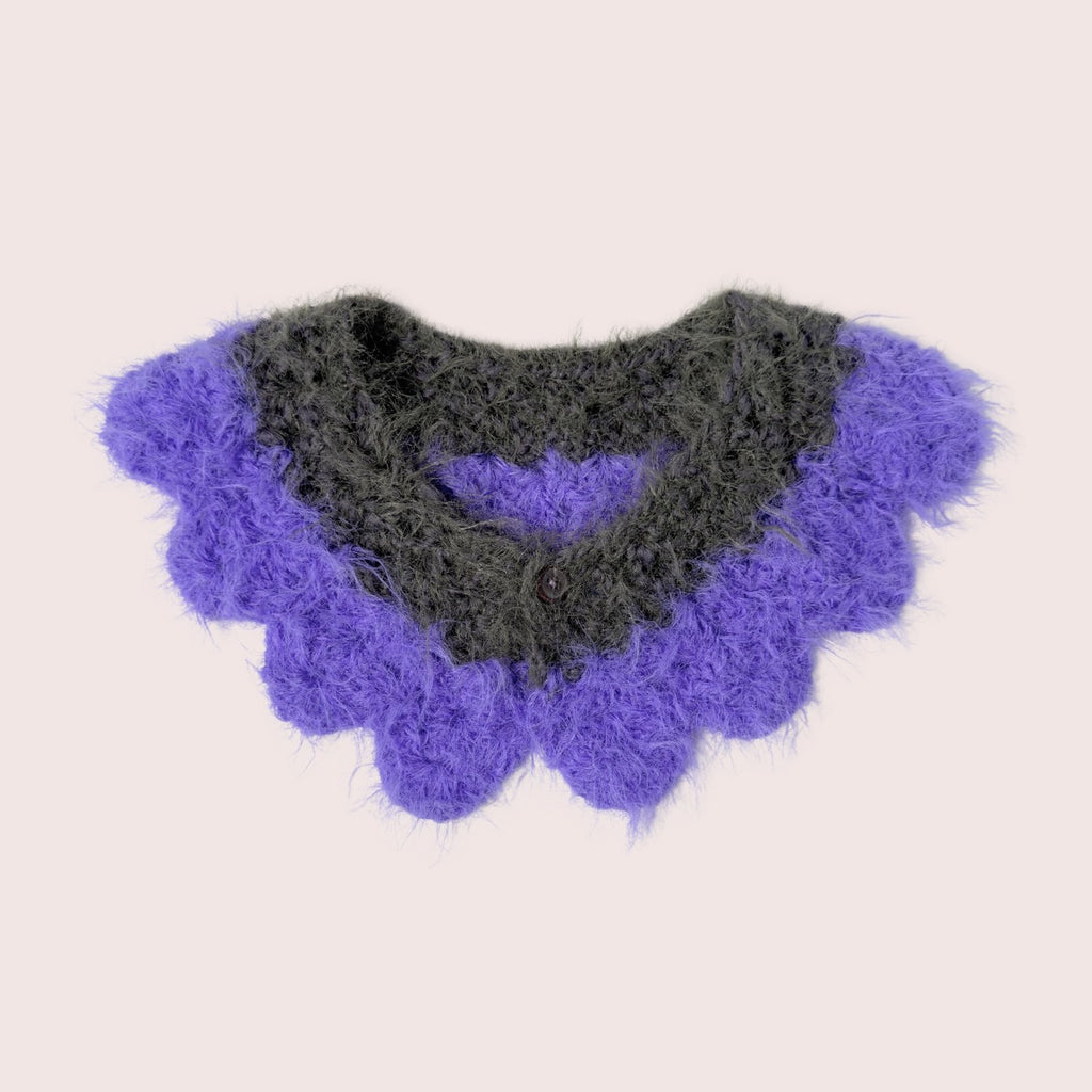 Fuzzy Collar | gehäkelter Kragen aus Merino Wollmix