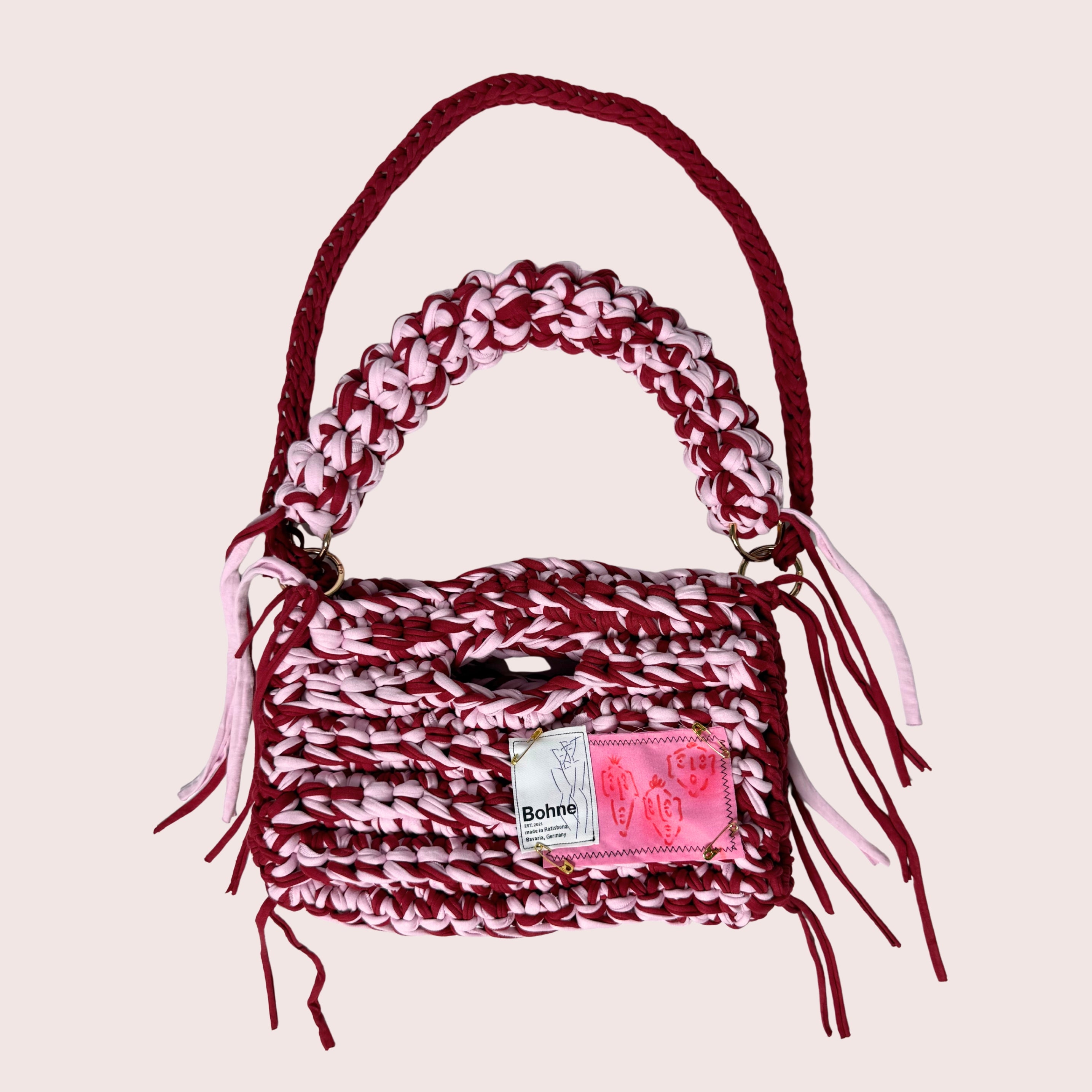 MODUL Berry | handgehäkelte Tasche aus Recyclinggarn