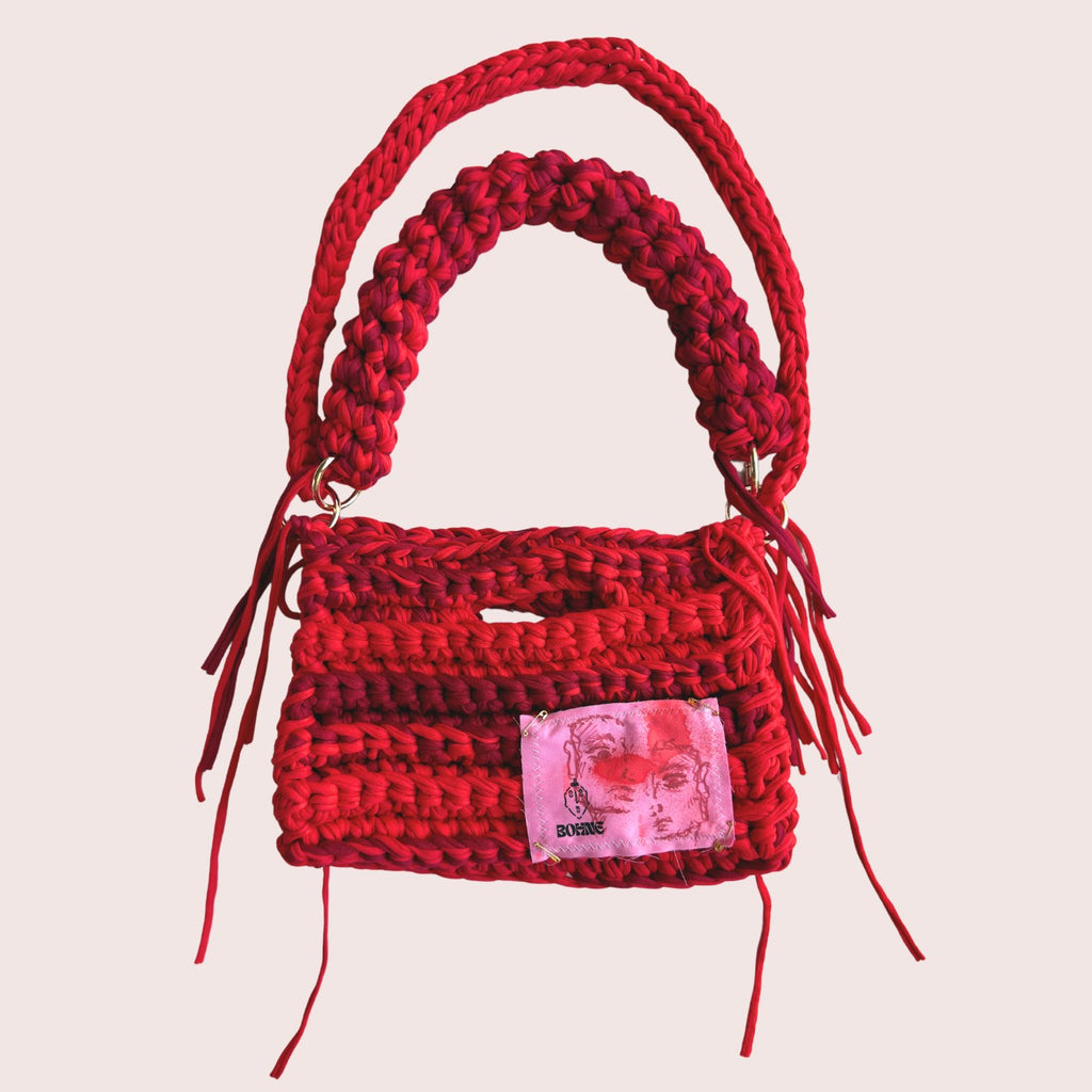 MODUL Fire | handgehäkelte Tasche aus Recyclinggarn