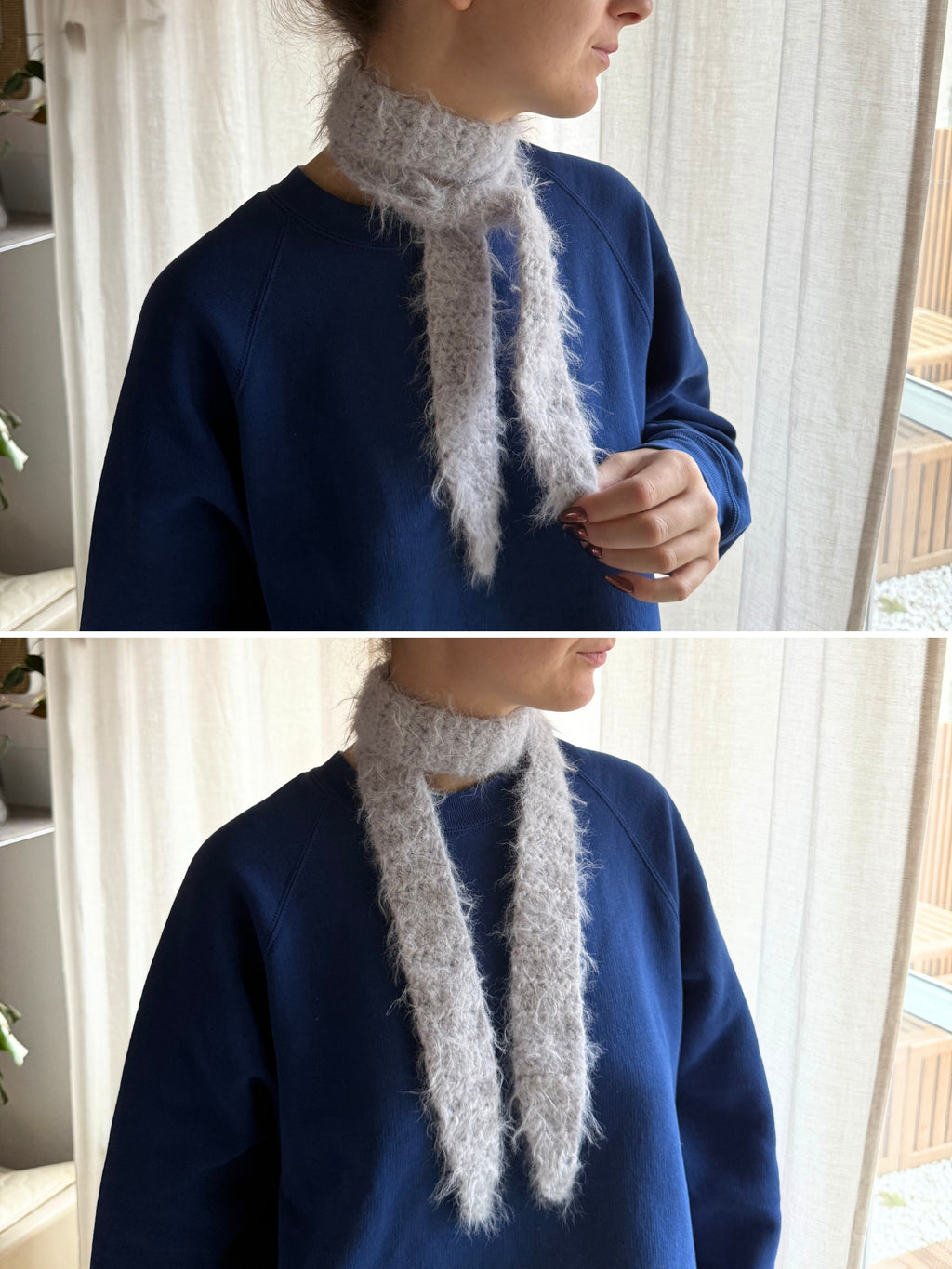 Crochet fuzzy Scarf