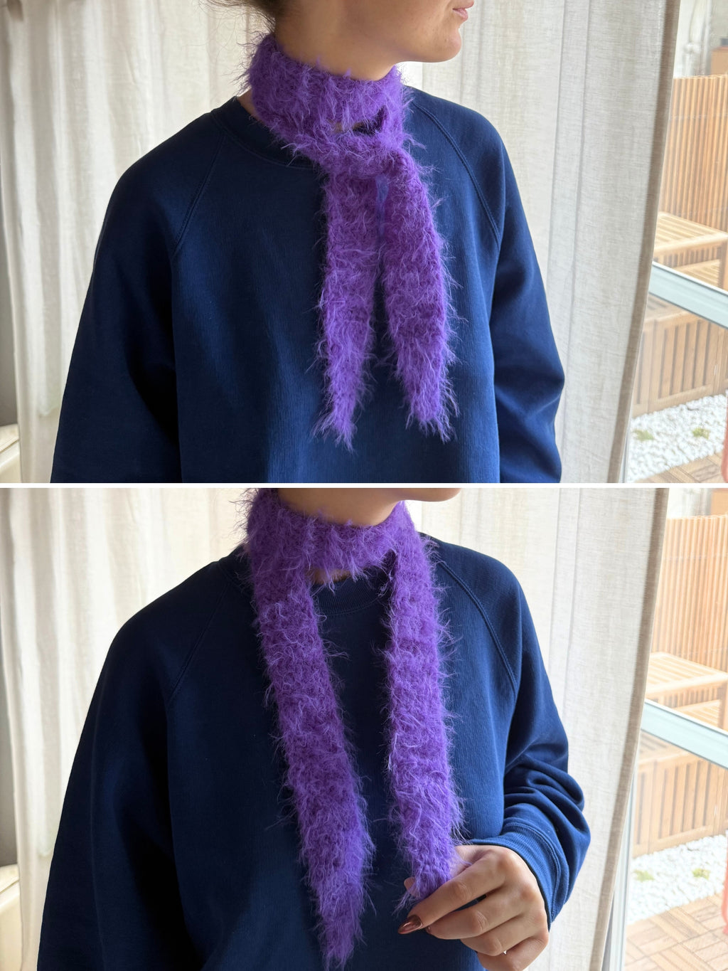 Crochet fuzzy Scarf