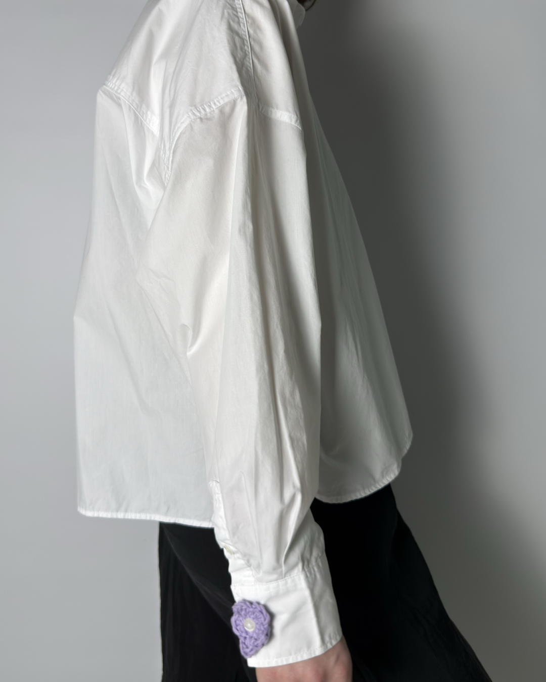 Crochet Kollektion | Blumen Hemd | Weiß