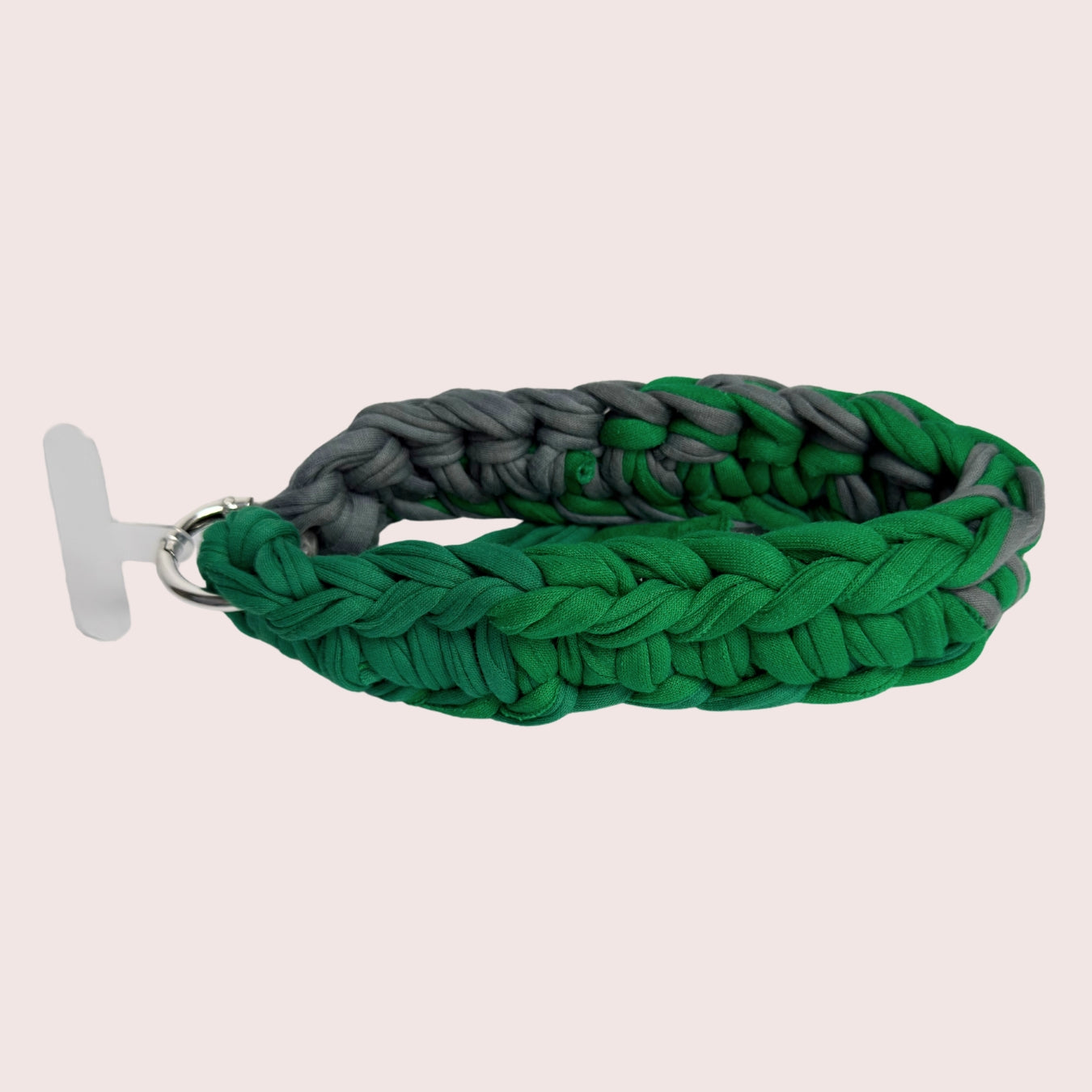 Handgehäkelter Handygurt aus recyceltem T-Shirt-Garn | Unikat