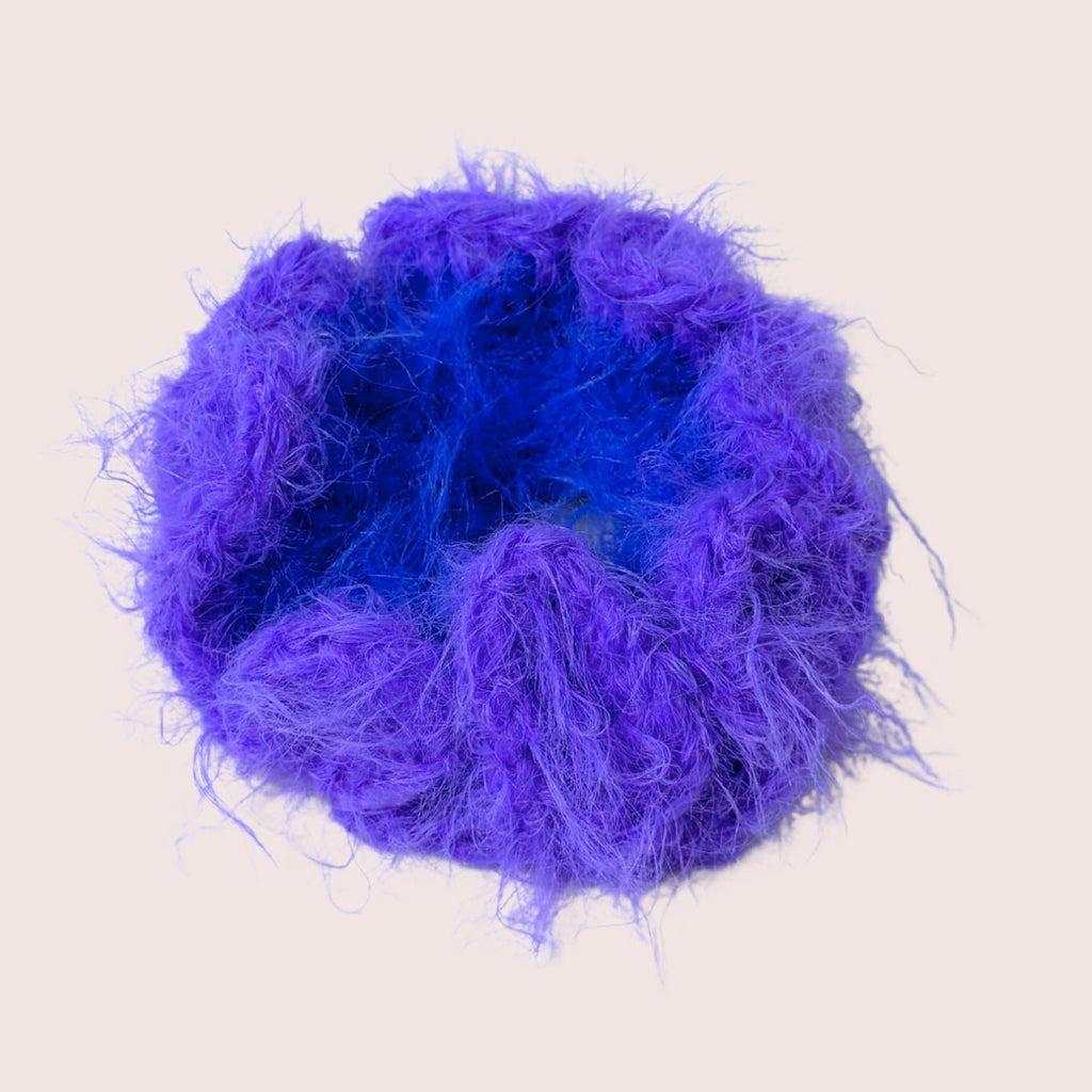 Fuzzy Loop Duo | gehäkeltes Haargummi aus Merino Wollmix