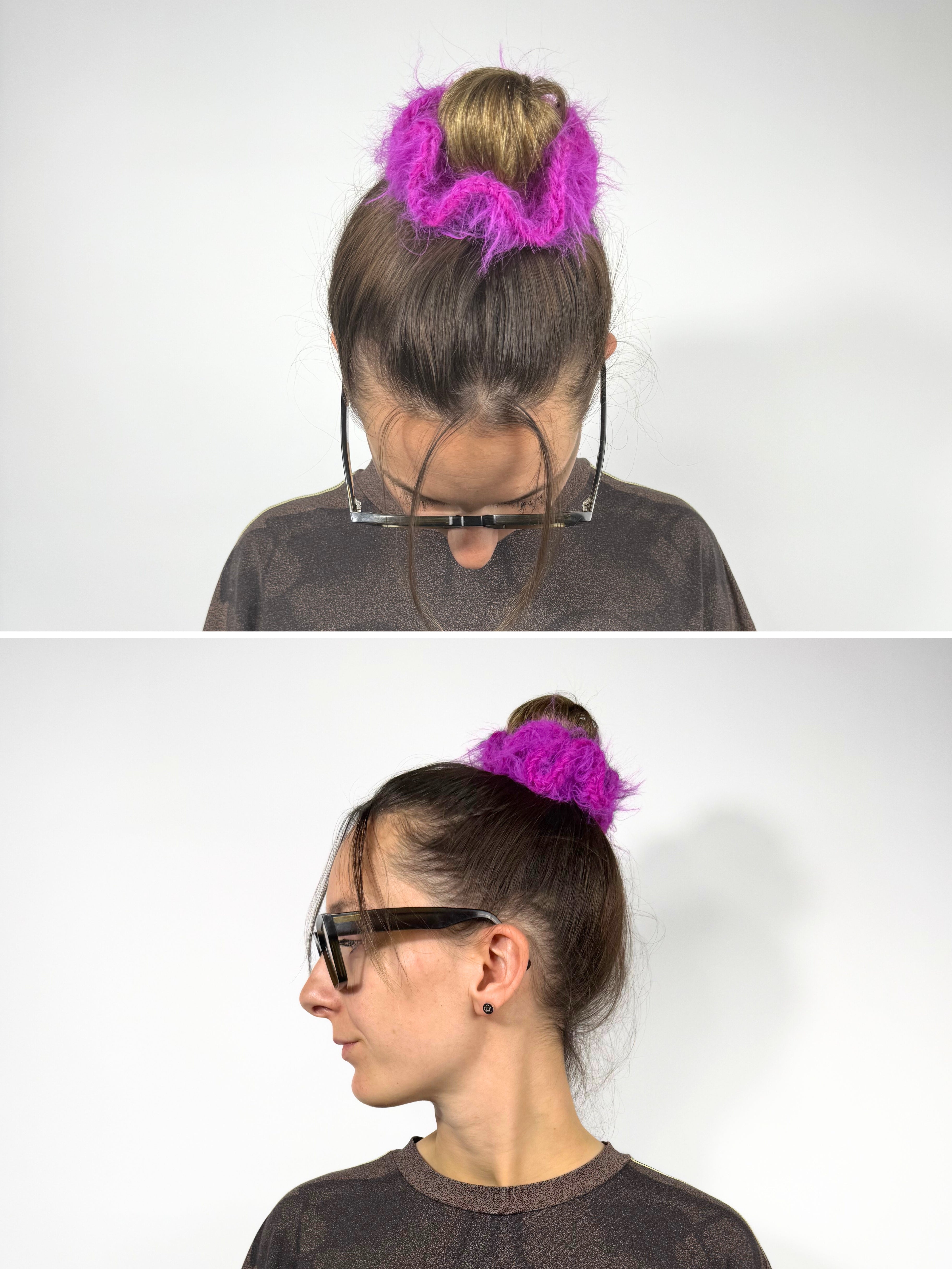 Crochet fuzzy Scrunchies