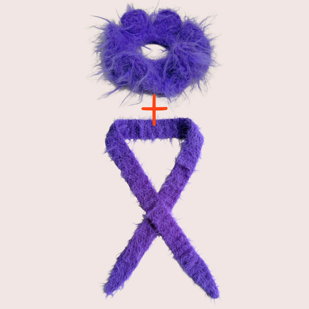 Fuzzy Set | Schal & Scrunchie zum Vorteilspreis | Lilac
