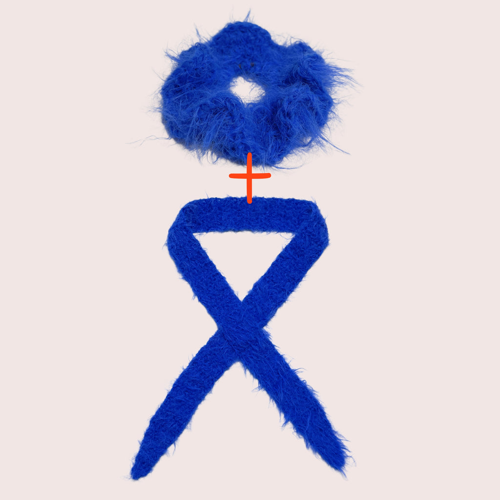 Fuzzy Set | Schal & Scrunchie zum Vorteilspreis | Cobalt