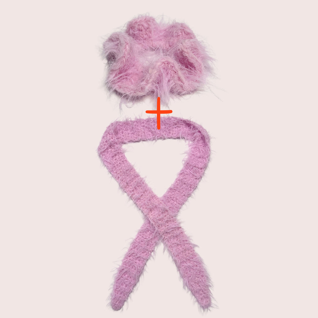 Fuzzy Set | Schal & Scrunchie zum Vorteilspreis | Rose