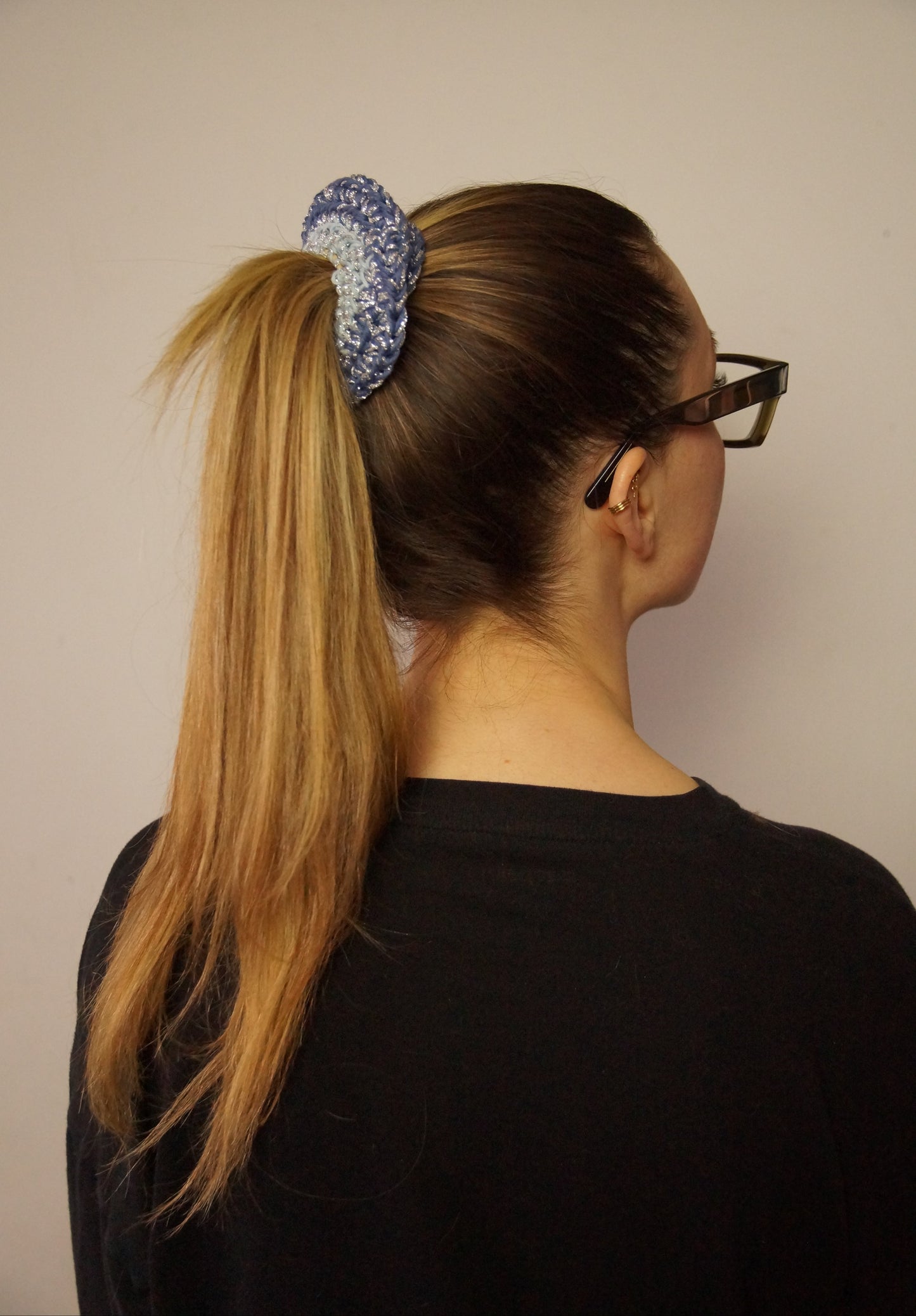 Scrunchie | glitzer-blau