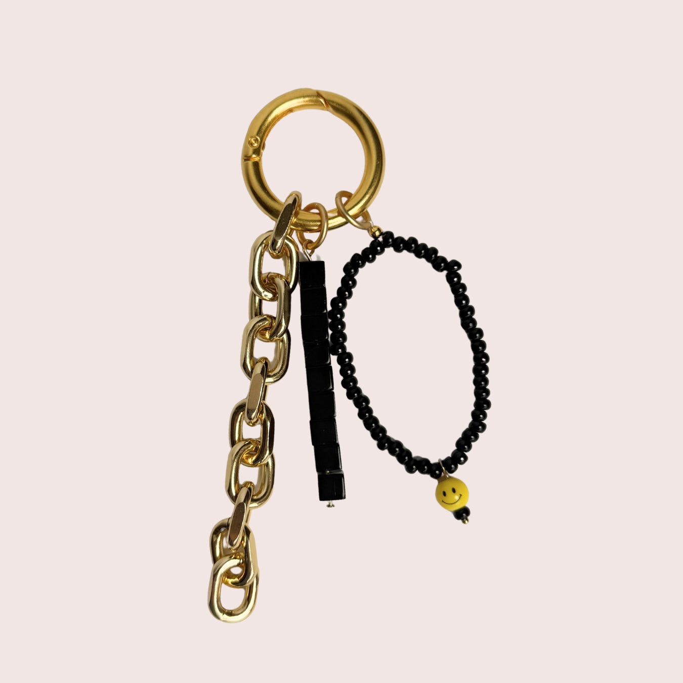 Schlüsselanhänger, Taschenanhänger, Hosenanhänger, Accessoires mit Perlen in gold Nr.2