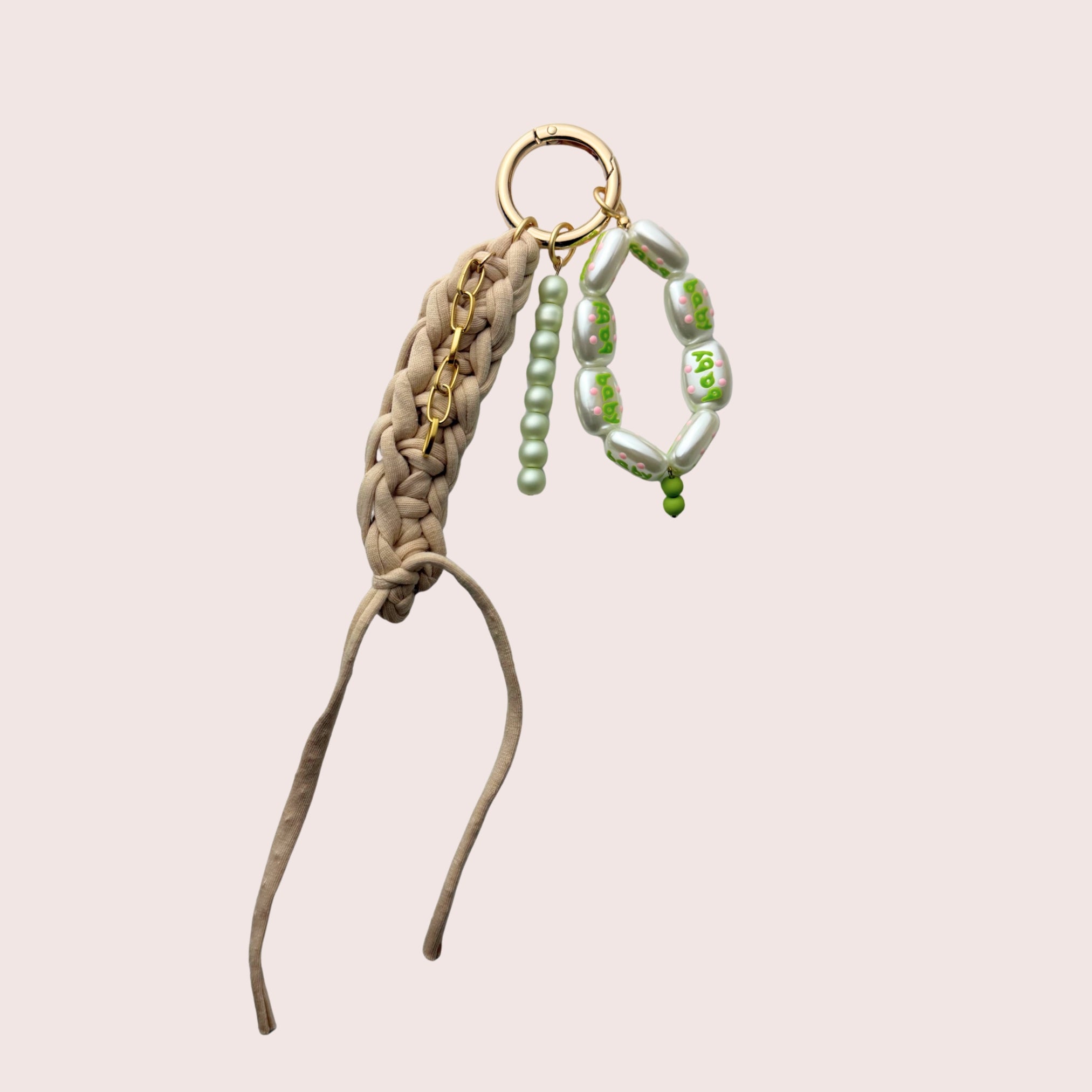 Schlüsselanhänger, Taschenanhänger, Hosenanhänger, Accessoires mit Perlen in gold Nr.3