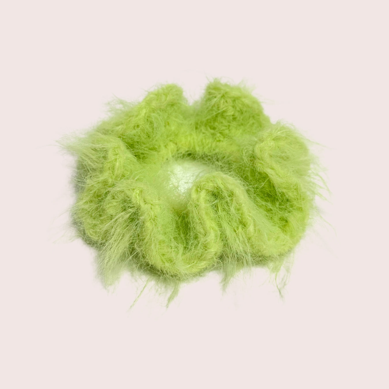 gehäkelter Haargummi aus Baumwolle in dunkelgrau | farbe:lime|typ:produkt