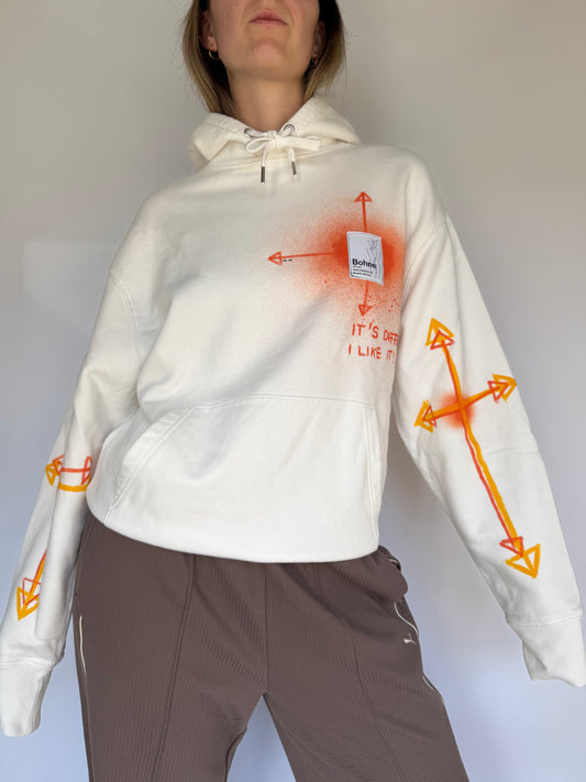 Handbemalter Hoodie aus Bio-Baumwolle | Nr.199