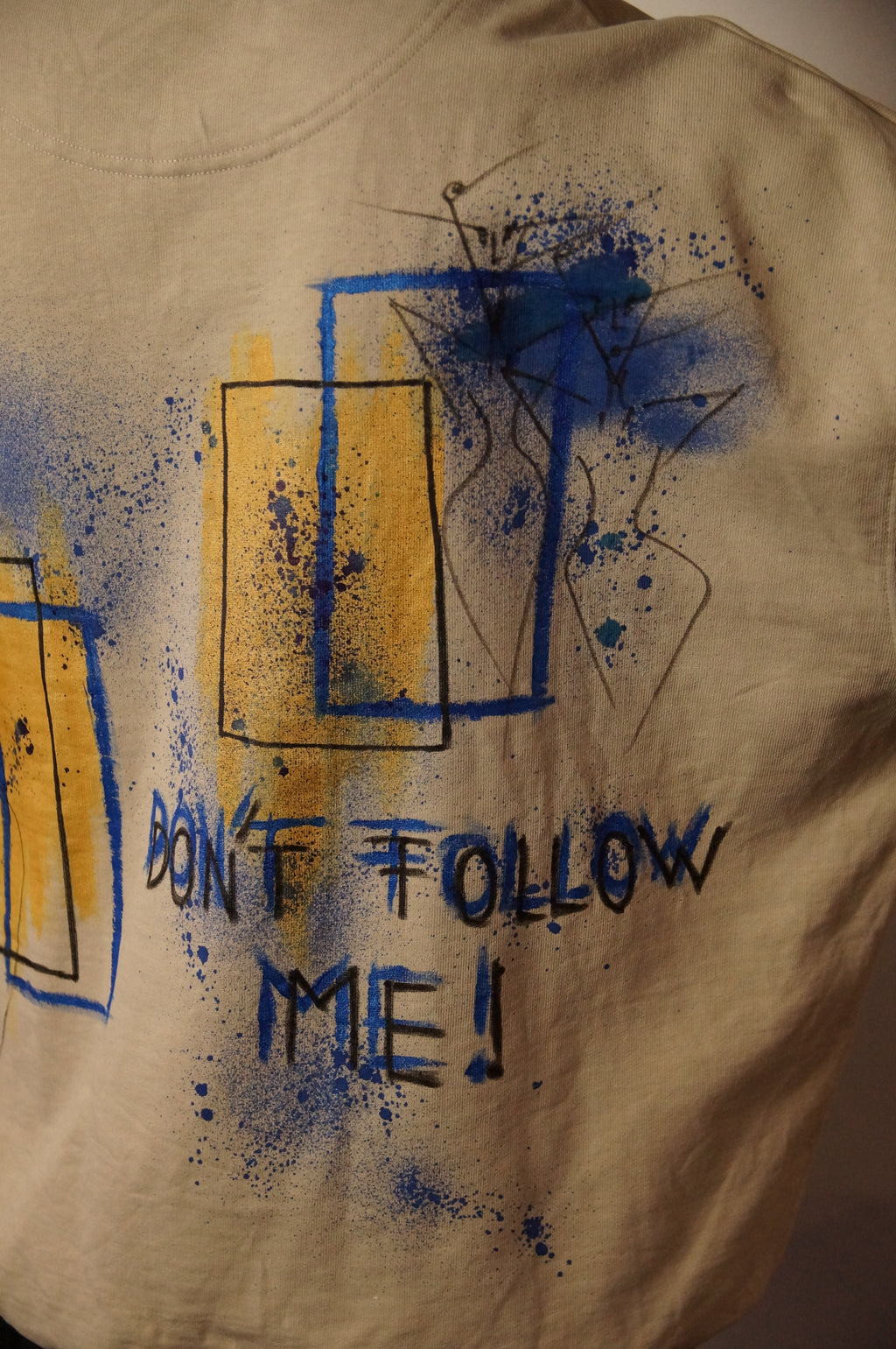 Handbemaltes Sweatshirt aus Bio-Baumwolle | L