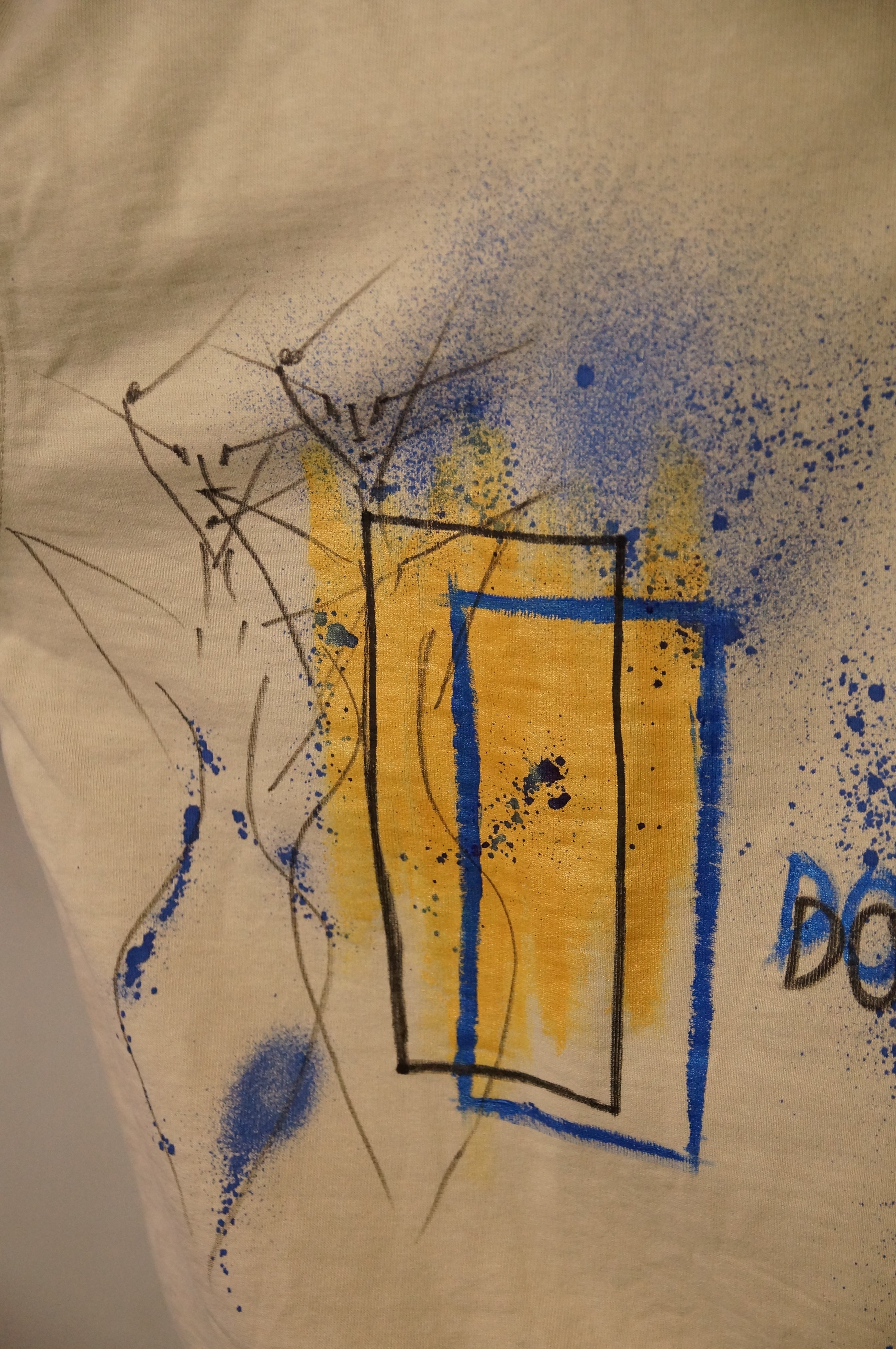 Handbemaltes Sweatshirt aus Bio-Baumwolle | L