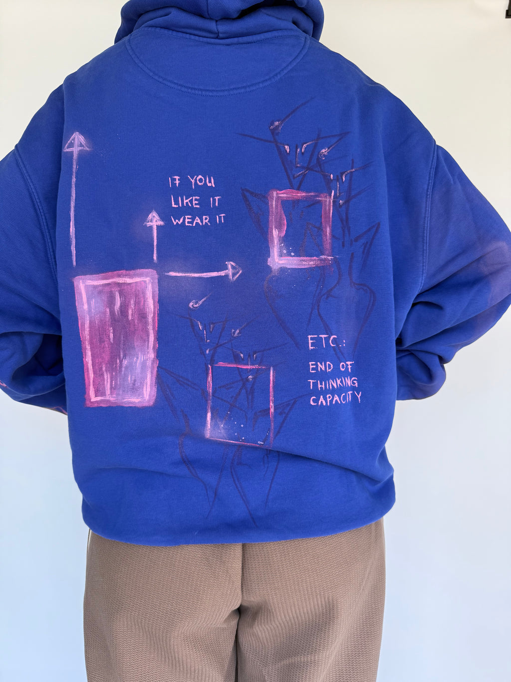 Handbemalter Hoodie aus Bio-Baumwolle |  L