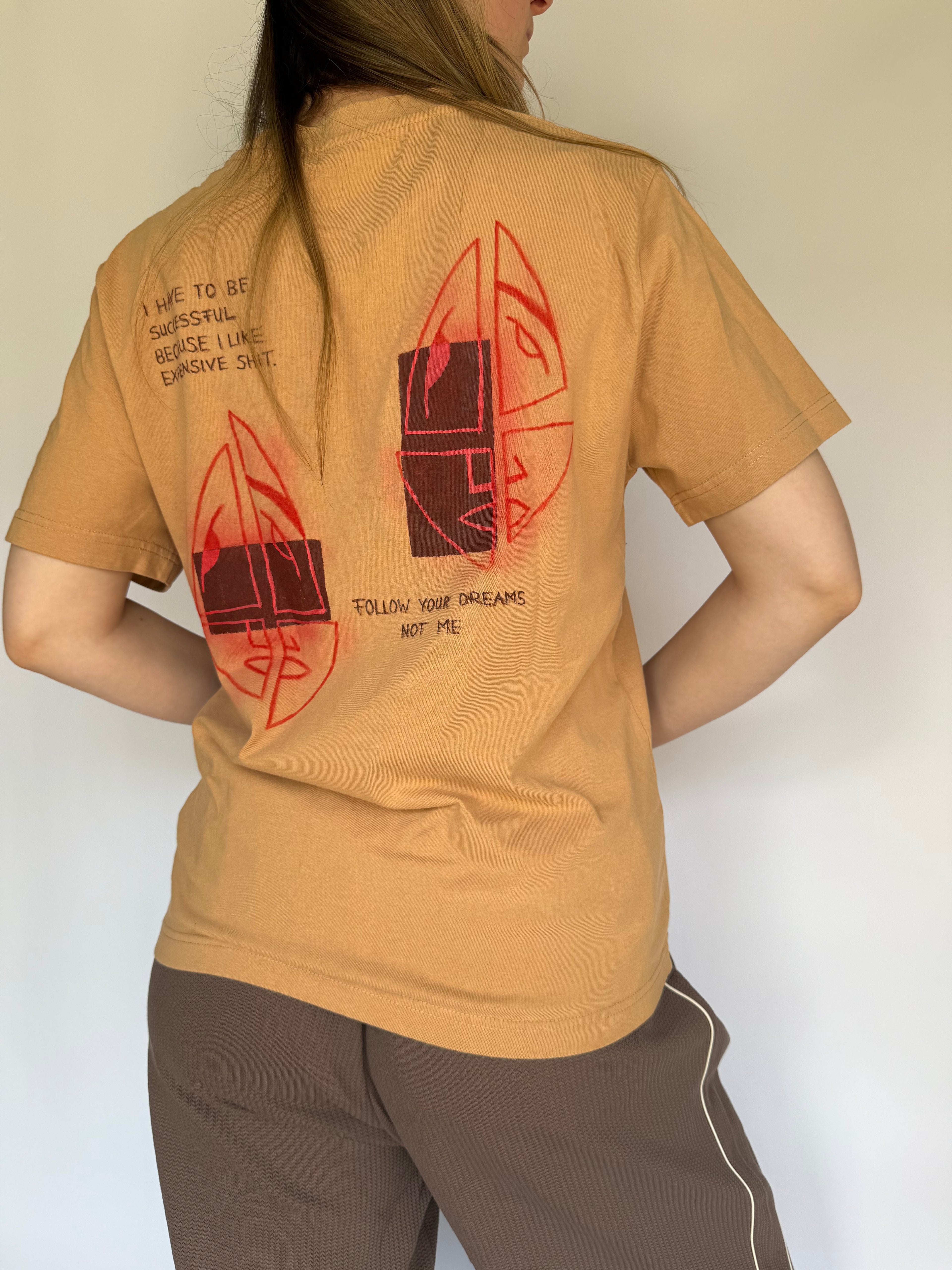 Handbemaltes T-Shirt aus Bio-Baumwolle | S