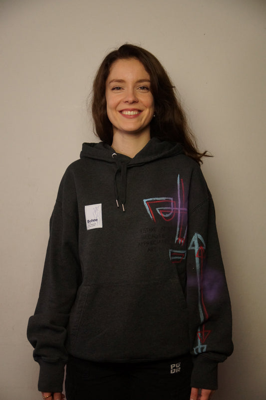 Handbemalter Hoodie aus Bio-Baumwolle | Nr.197