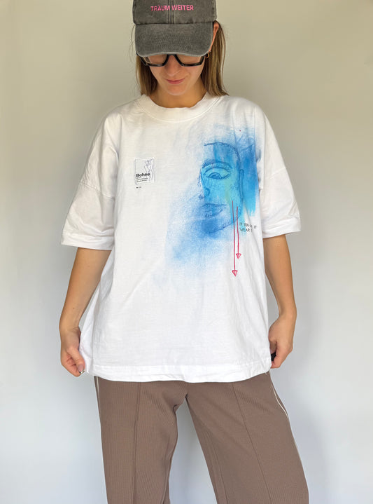 Handbemaltes T-Shirt aus Bio-Baumwolle | Nr.174