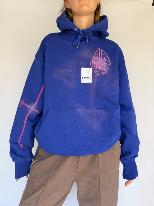 Handbemalter Hoodie aus Bio-Baumwolle |  Nr.189