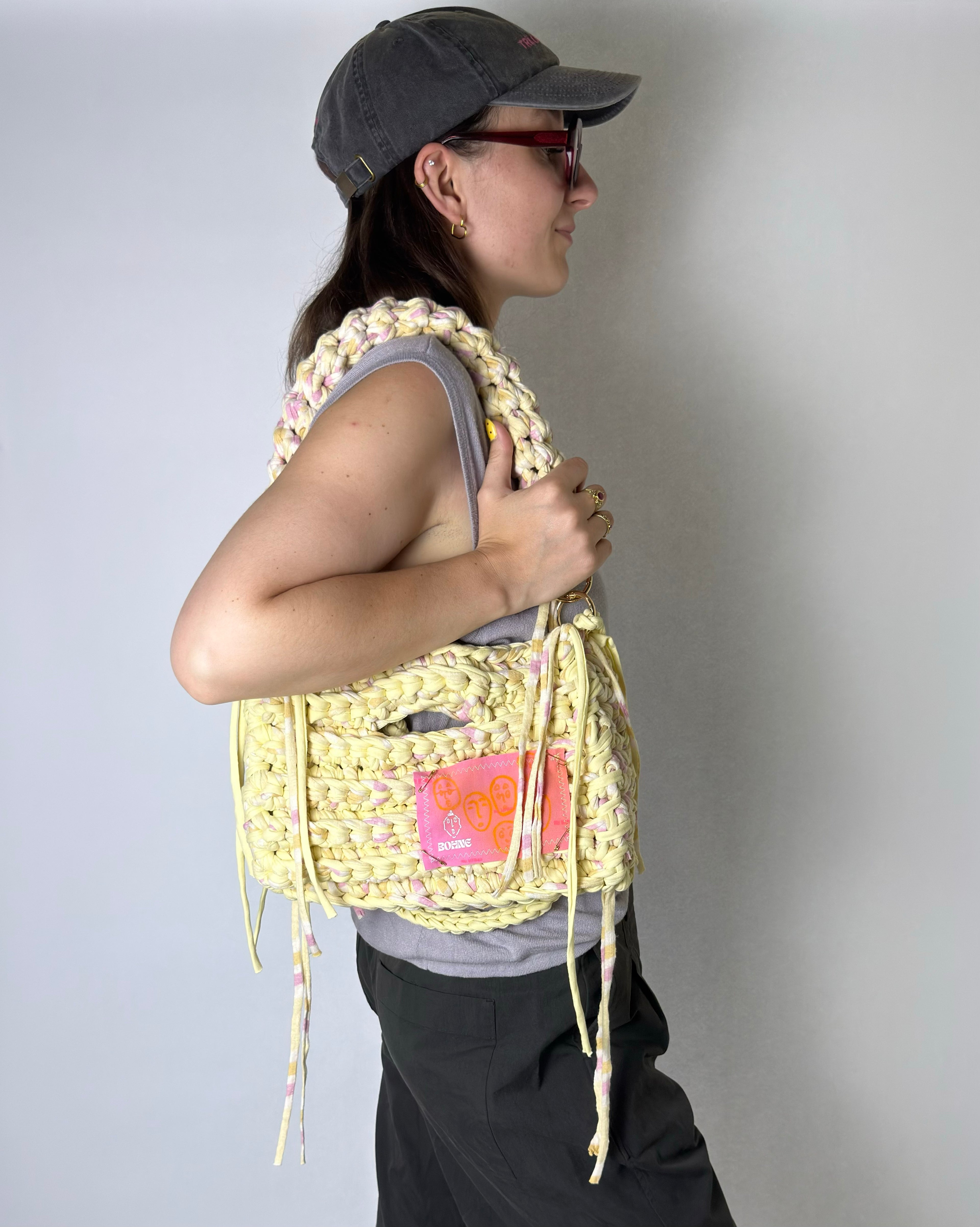 MODUL Blush | handgehäkelte Tasche aus Recyclinggarn