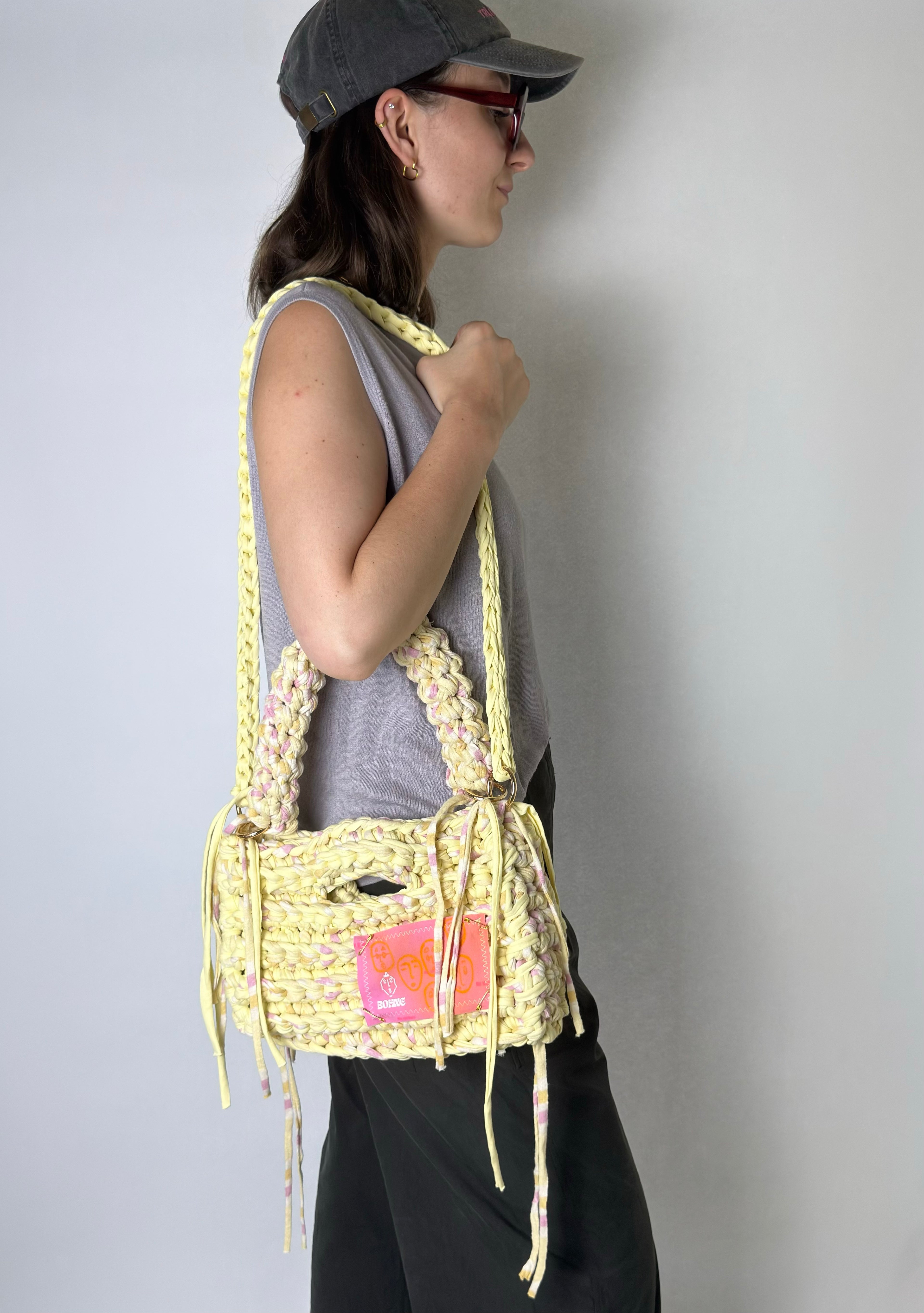 MODUL Blush | handgehäkelte Tasche aus Recyclinggarn