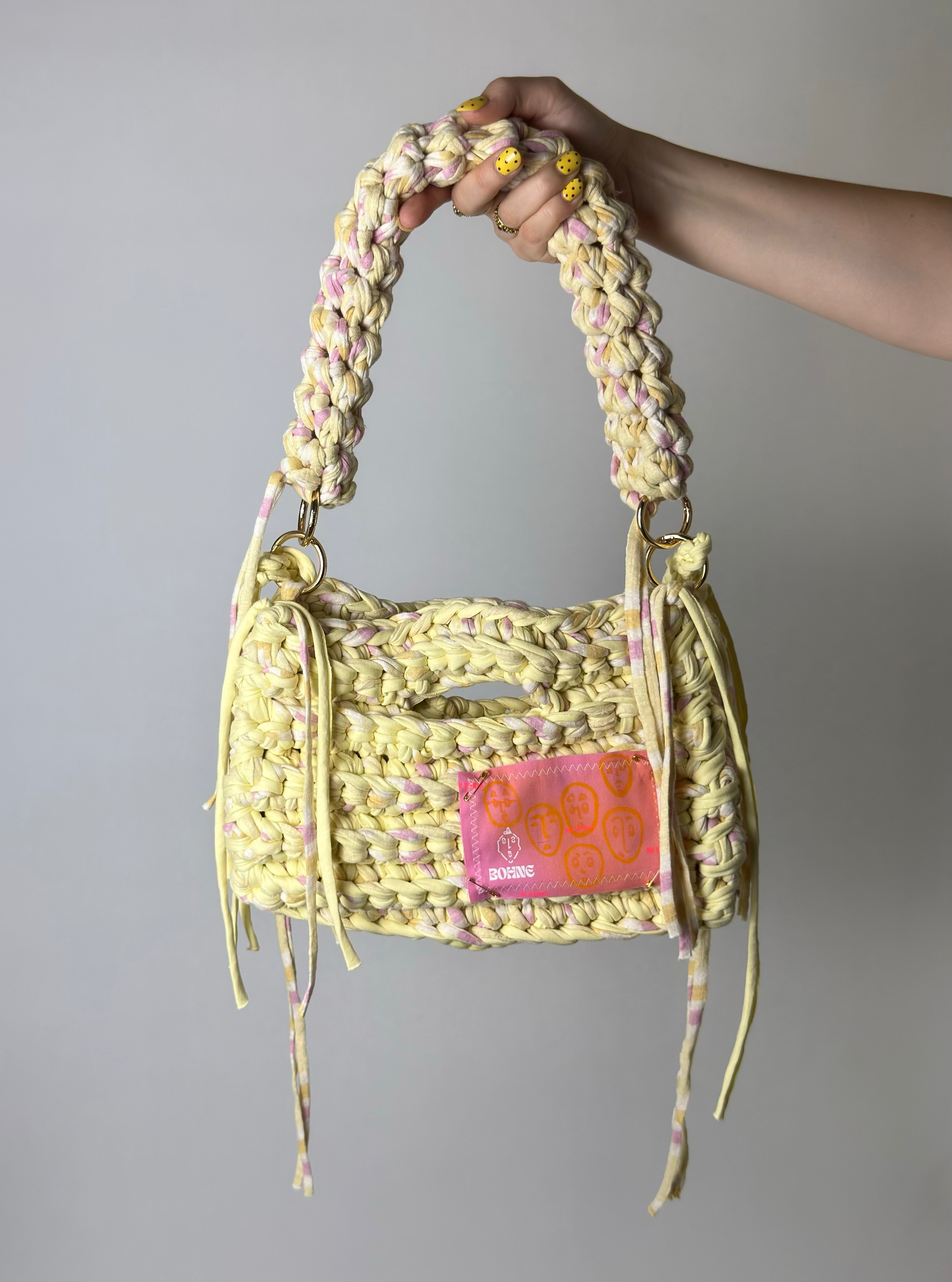 MODUL Blush | handgehäkelte Tasche aus Recyclinggarn