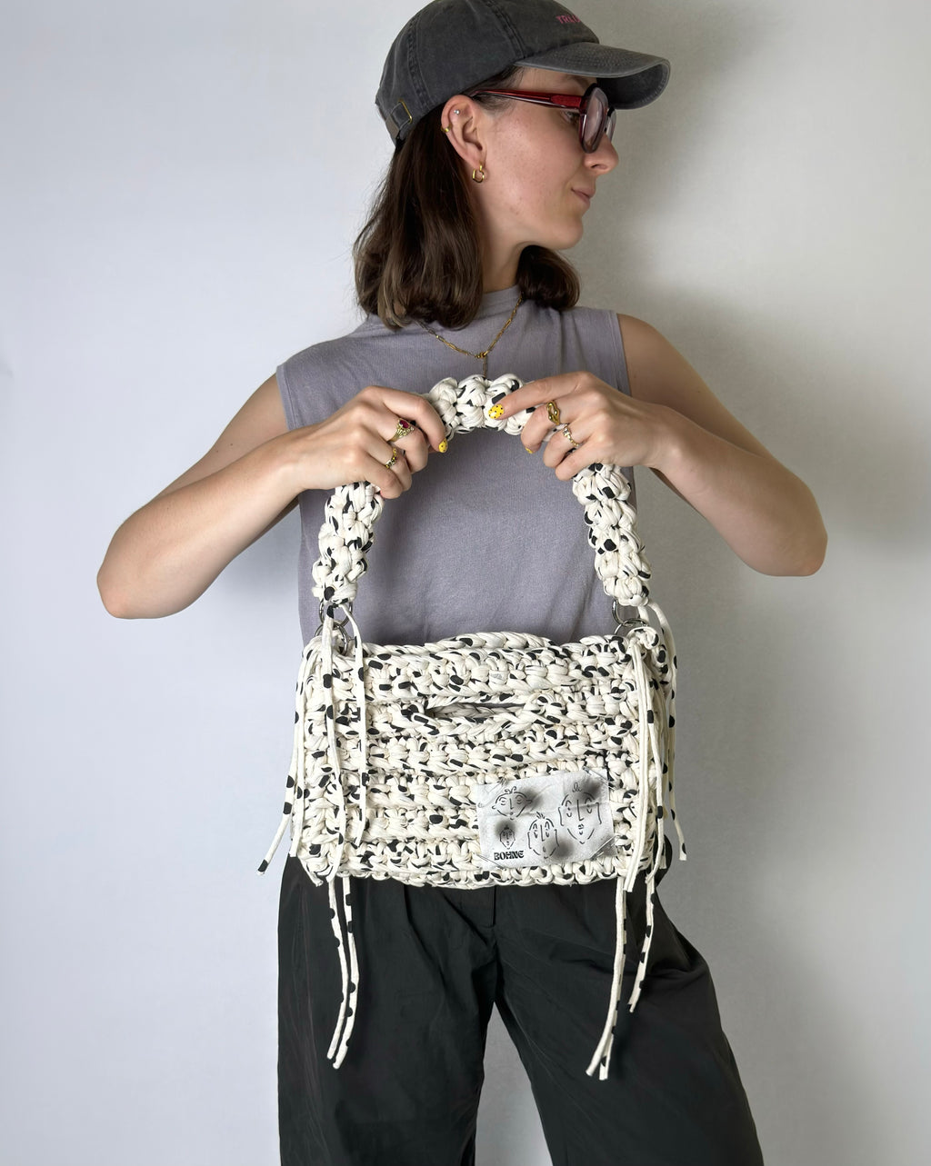 MODUL Terrazzo | handgehäkelte Tasche aus Recyclinggarn