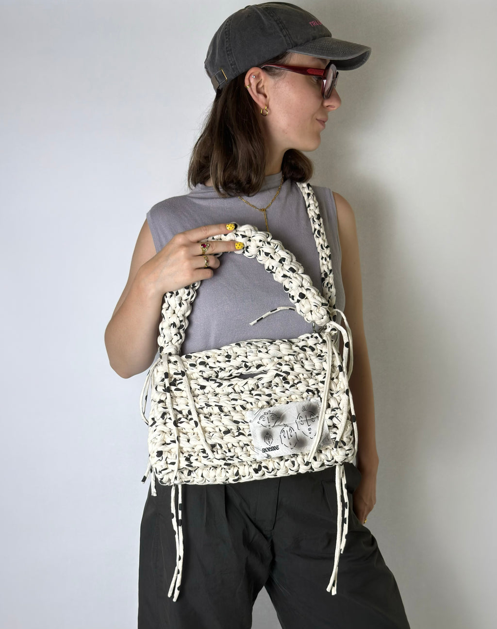 MODUL Terrazzo | handgehäkelte Tasche aus Recyclinggarn
