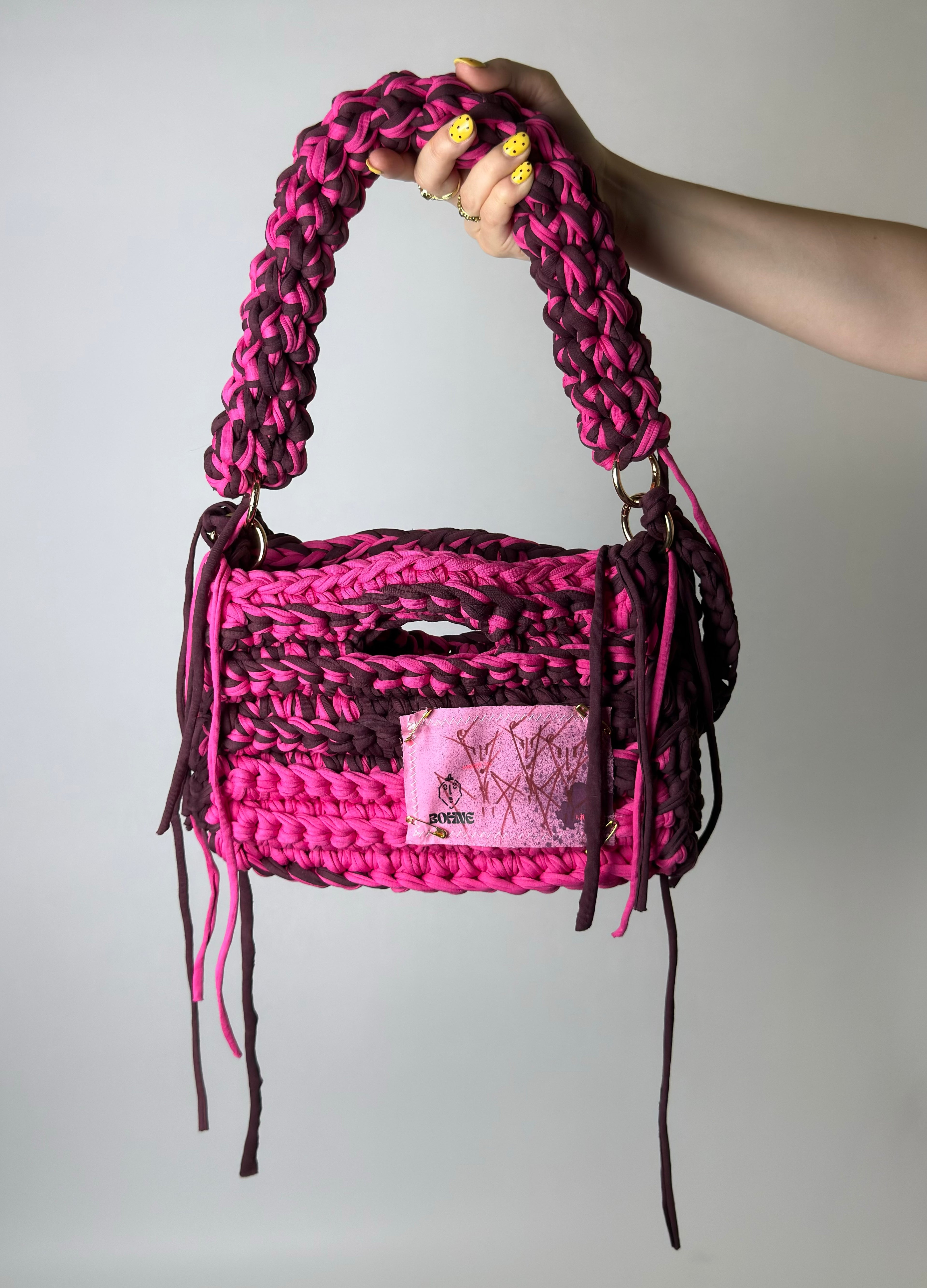 MODUL Velvet | handgehäkelte Tasche aus Recyclinggarn