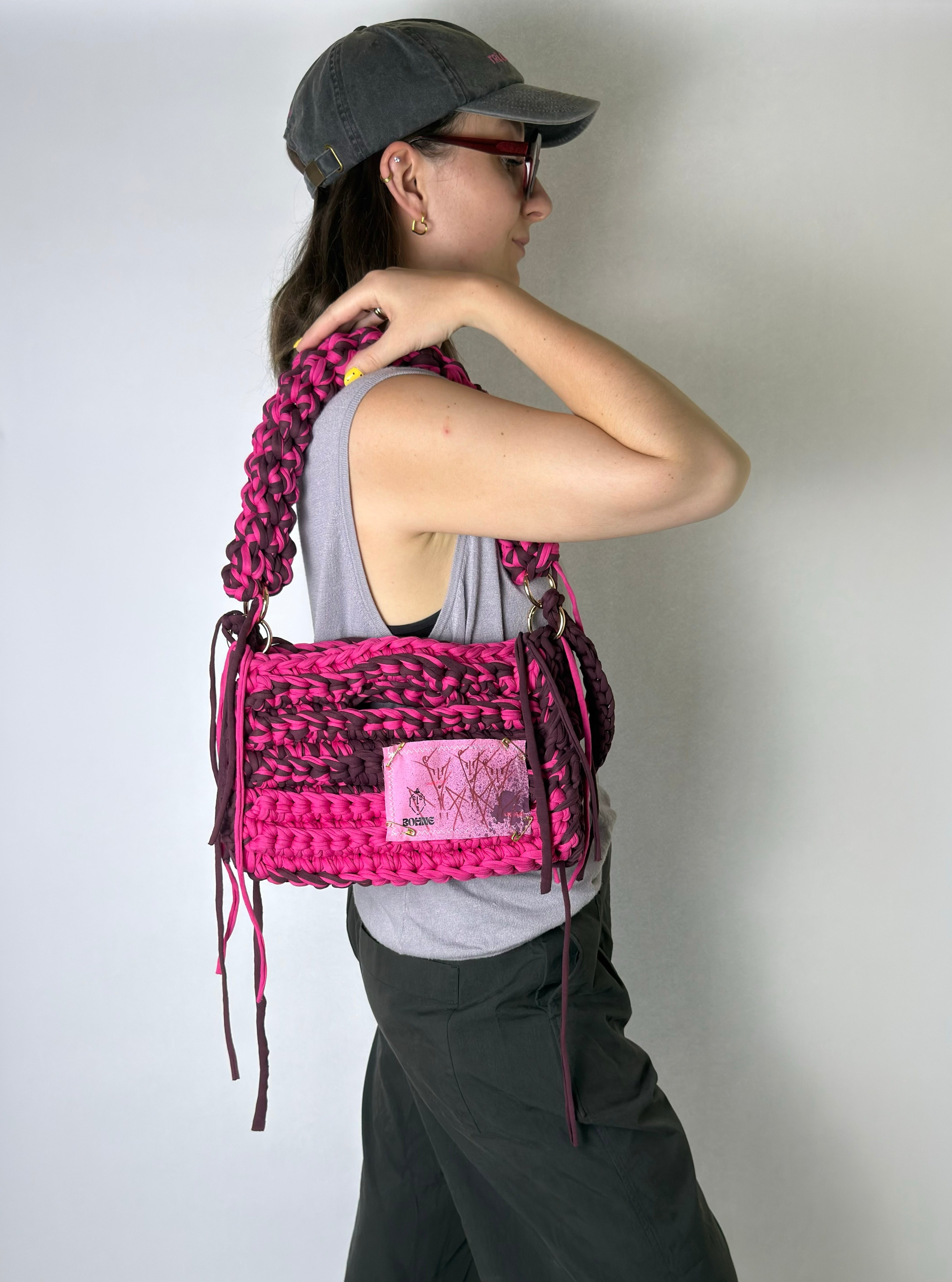 MODUL Velvet | handgehäkelte Tasche aus Recyclinggarn