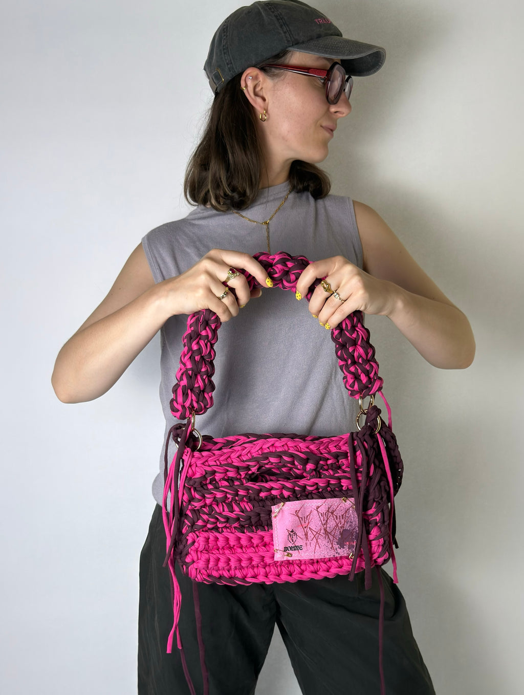 MODUL Velvet | handgehäkelte Tasche aus Recyclinggarn