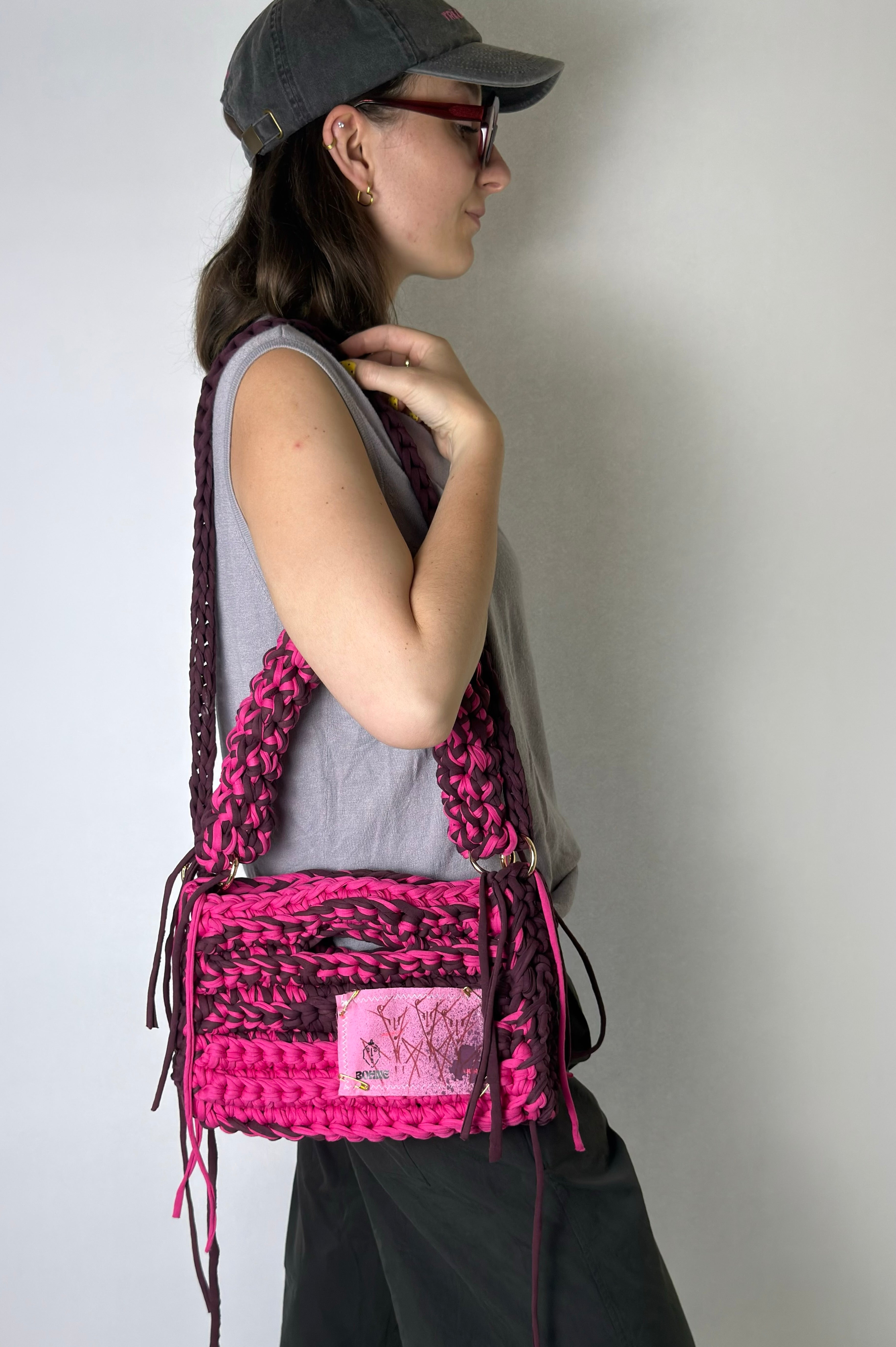 MODUL Velvet | handgehäkelte Tasche aus Recyclinggarn