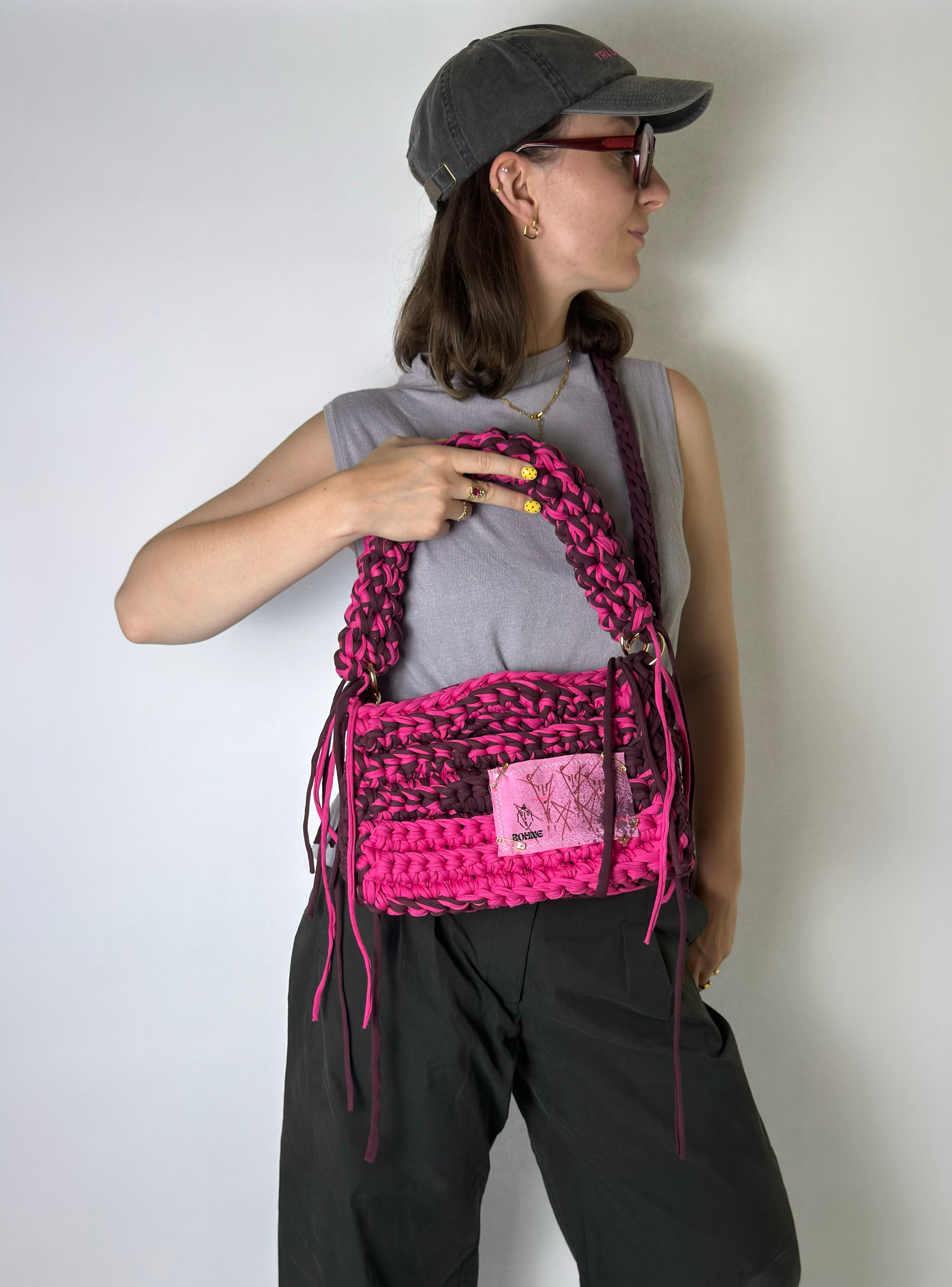 MODUL Velvet | handgehäkelte Tasche aus Recyclinggarn
