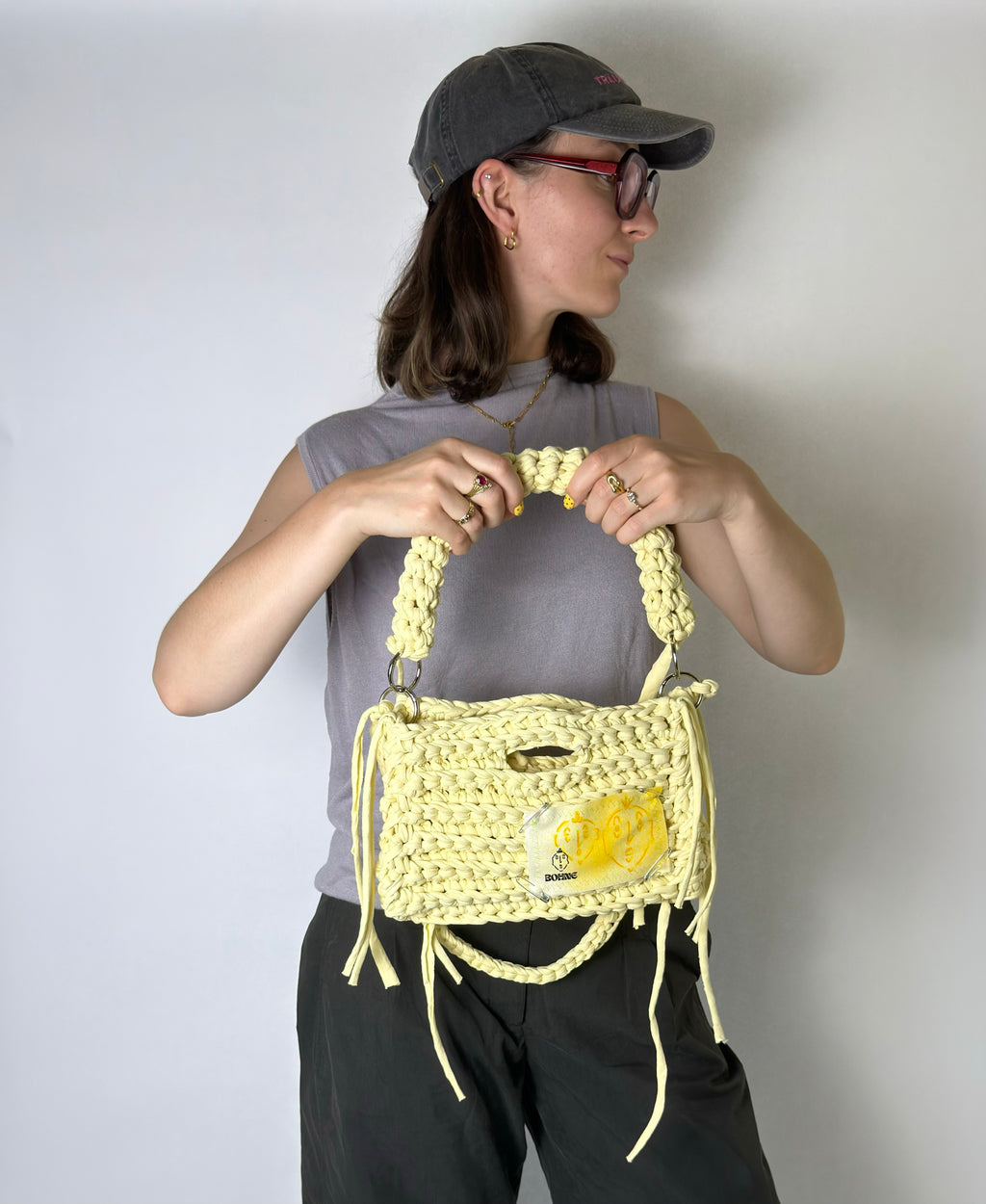 MODUL Butter | handgehäkelte Tasche aus Recyclinggarn
