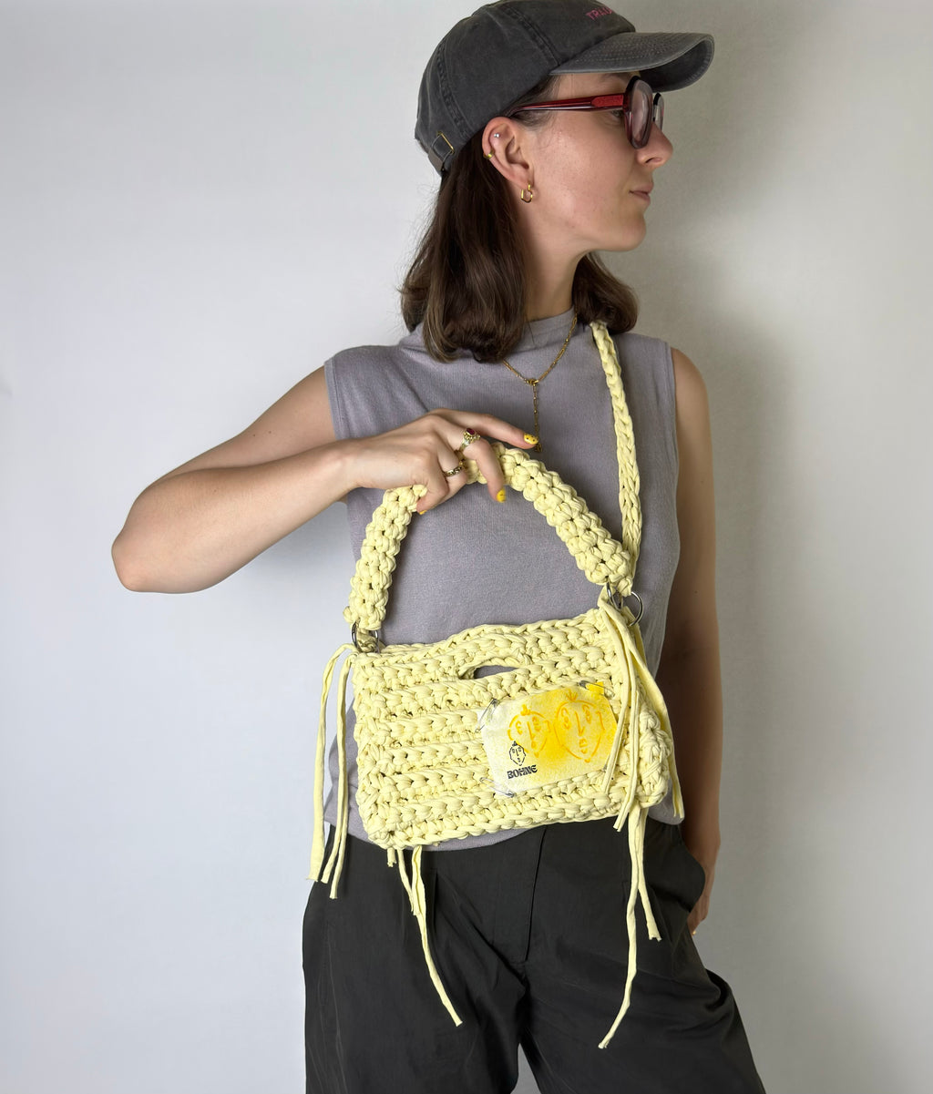 MODUL Butter | handgehäkelte Tasche aus Recyclinggarn