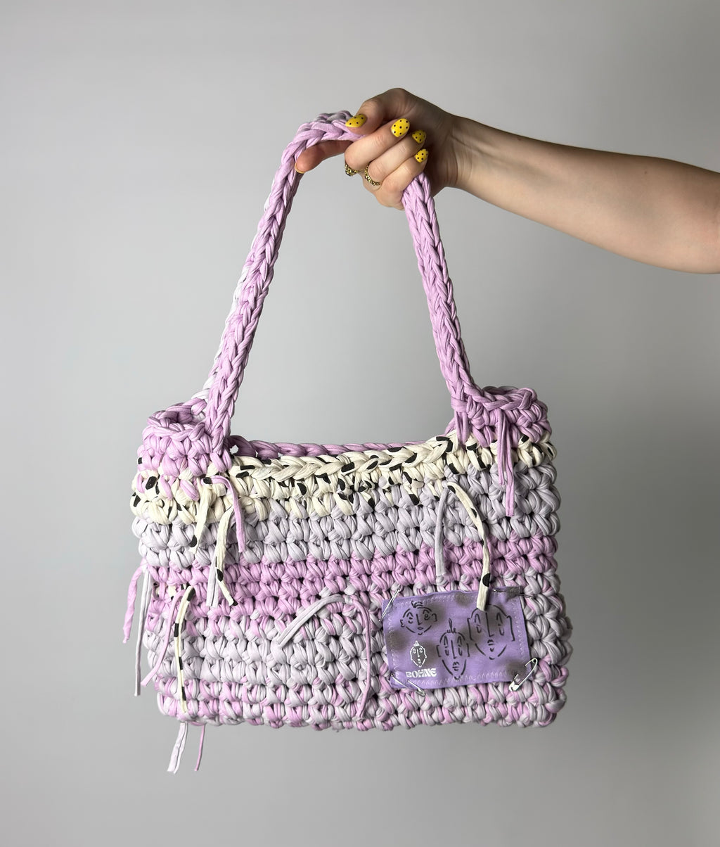 TOTE Heather | handgehäkelte Tasche aus Recyclinggarn