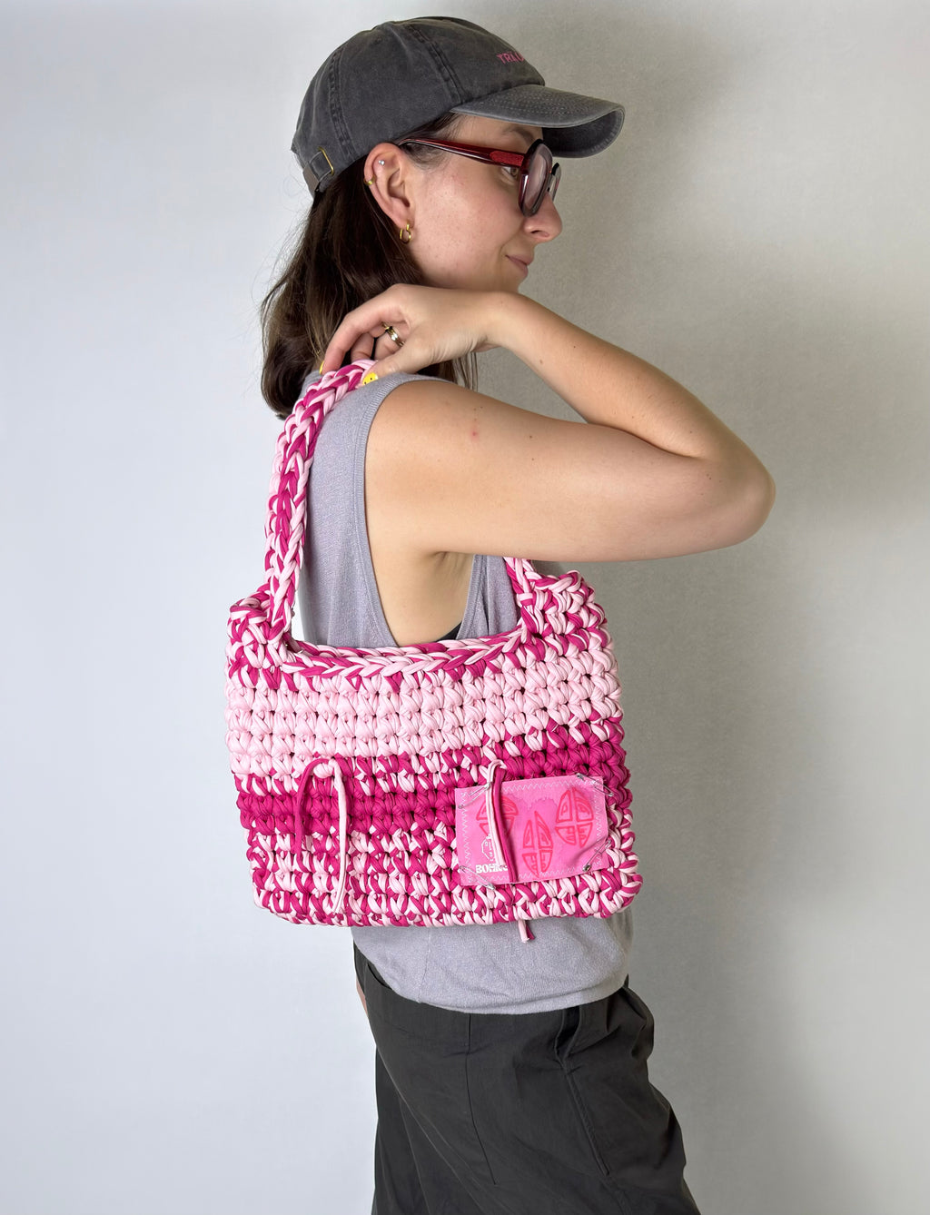 TOTE Candy | handgehäkelte Tasche aus Recyclinggarn