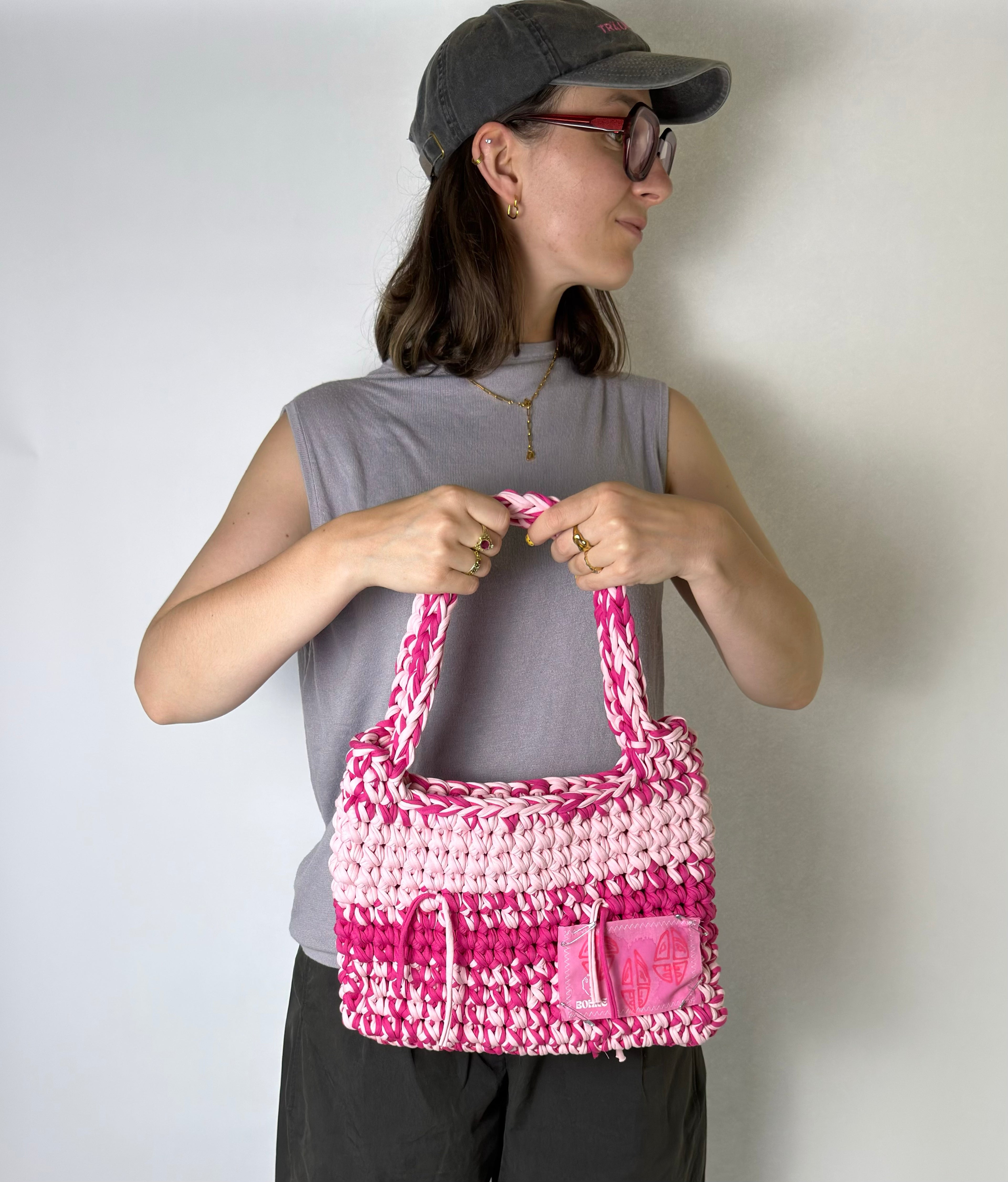 TOTE Candy | handgehäkelte Tasche aus Recyclinggarn