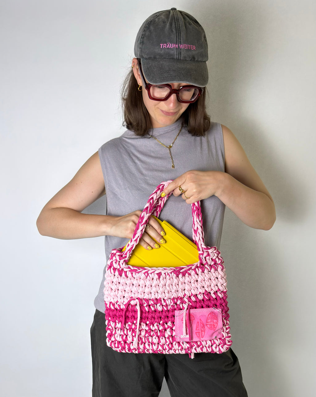 TOTE Candy | handgehäkelte Tasche aus Recyclinggarn