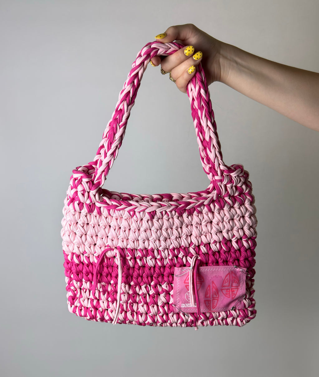 TOTE Candy | handgehäkelte Tasche aus Recyclinggarn