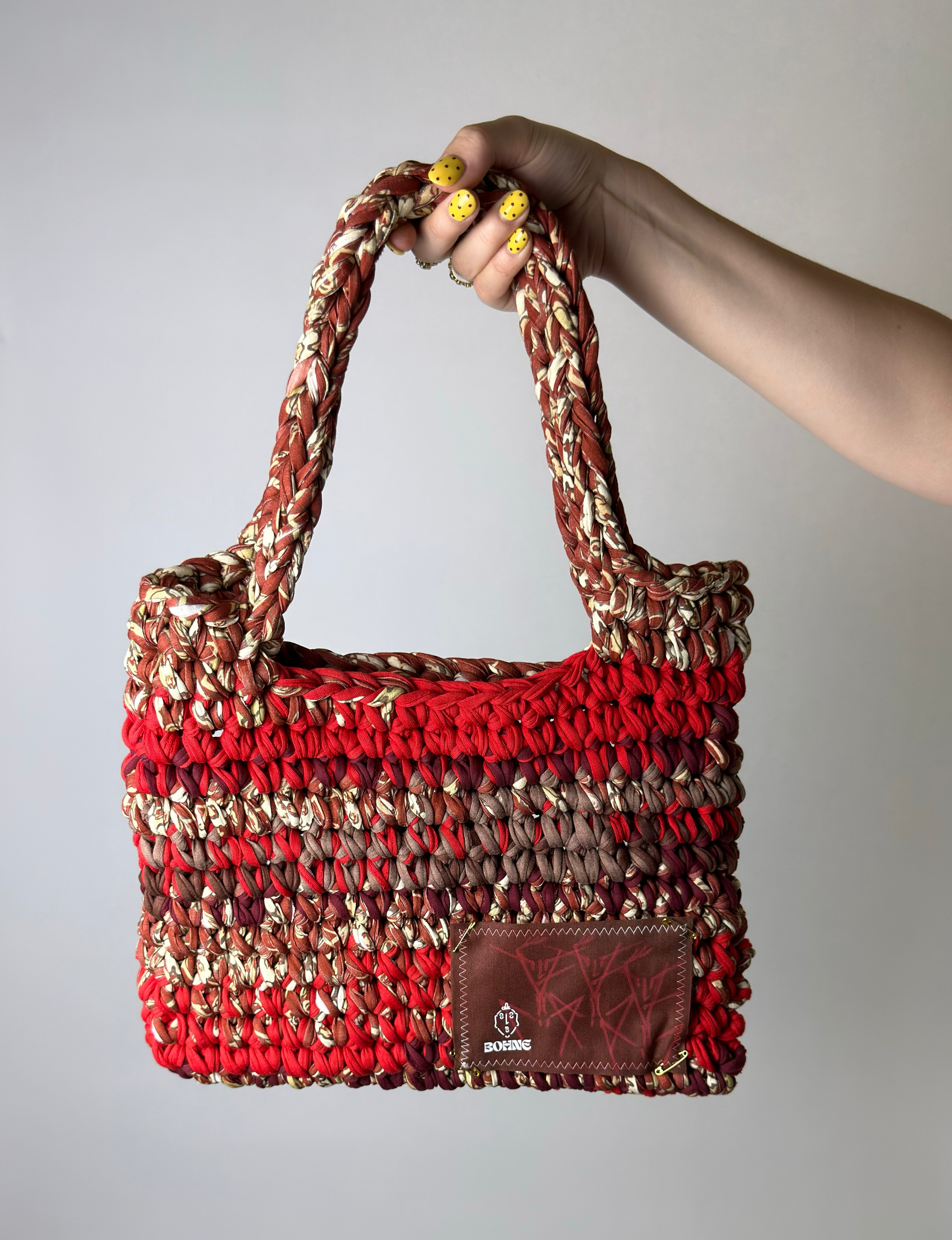 TOTE Ember | handgehäkelte Tasche aus Recyclinggarn