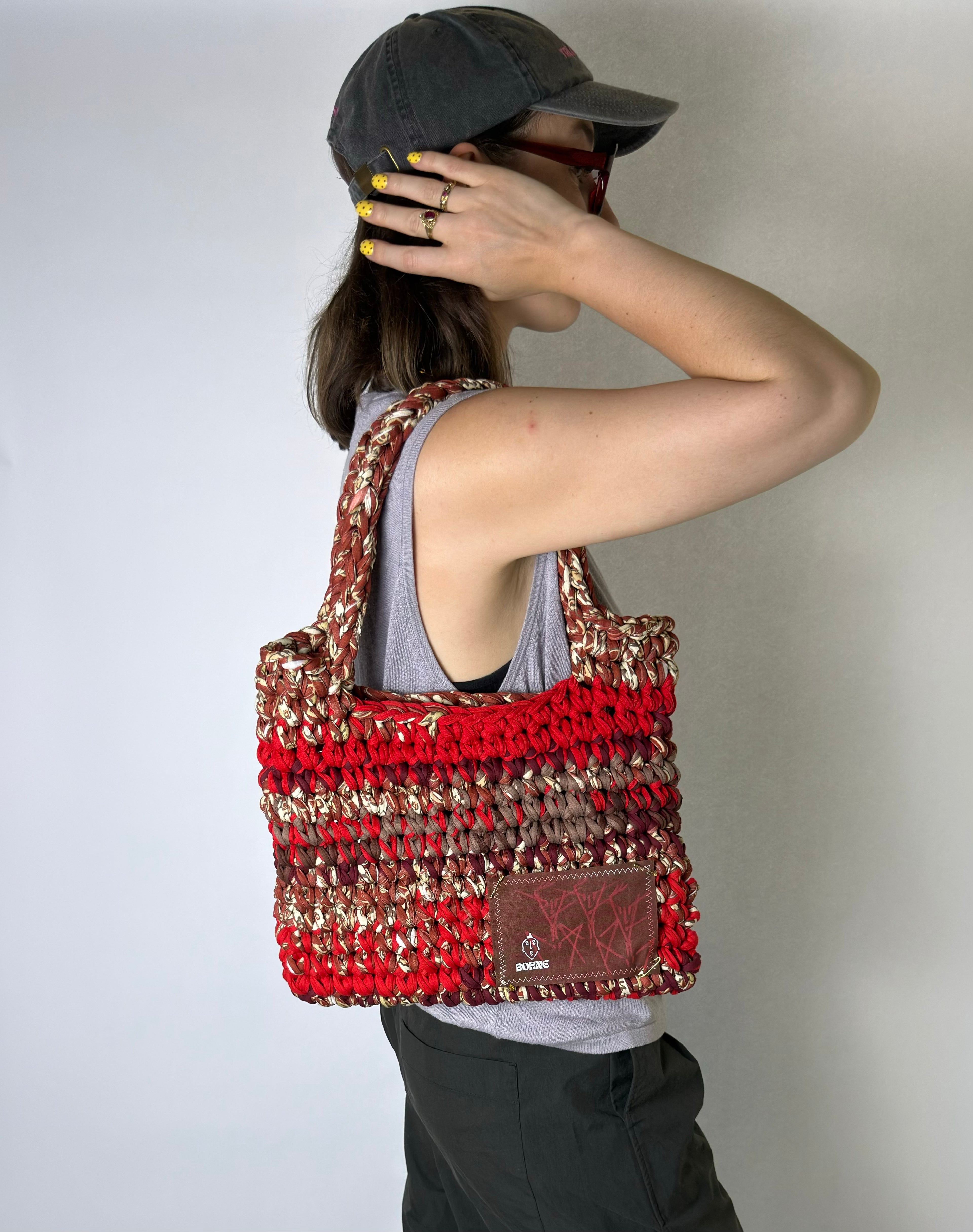 TOTE Ember | handgehäkelte Tasche aus Recyclinggarn