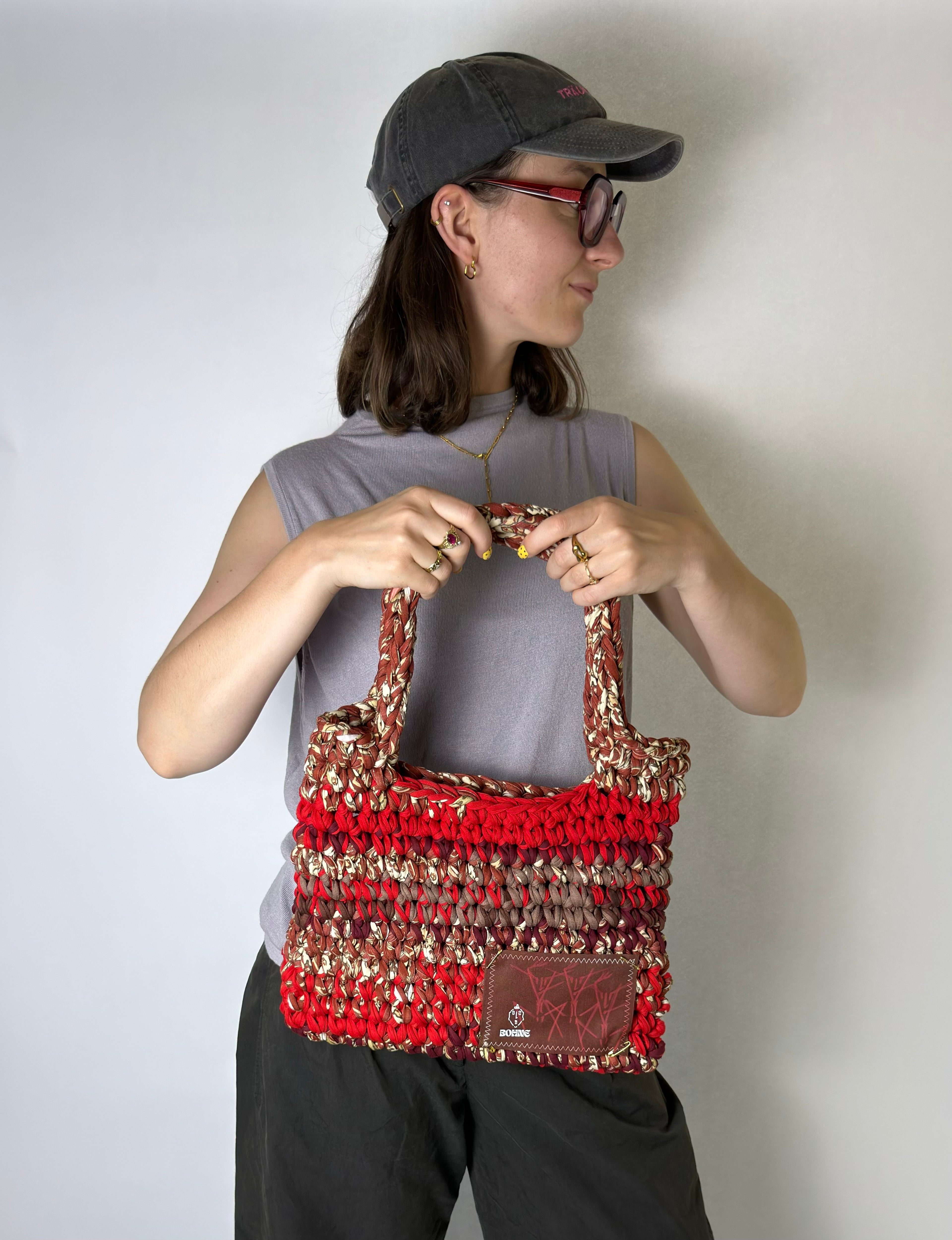 TOTE Ember | handgehäkelte Tasche aus Recyclinggarn