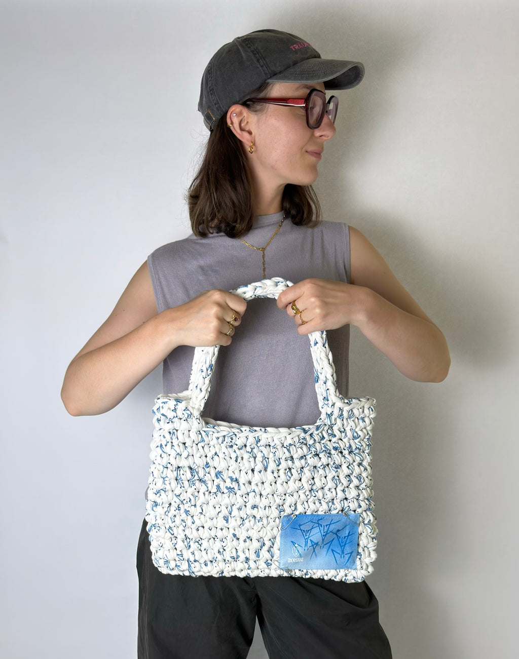 TOTE Santorini | handgehäkelte Tasche aus Recyclinggarn